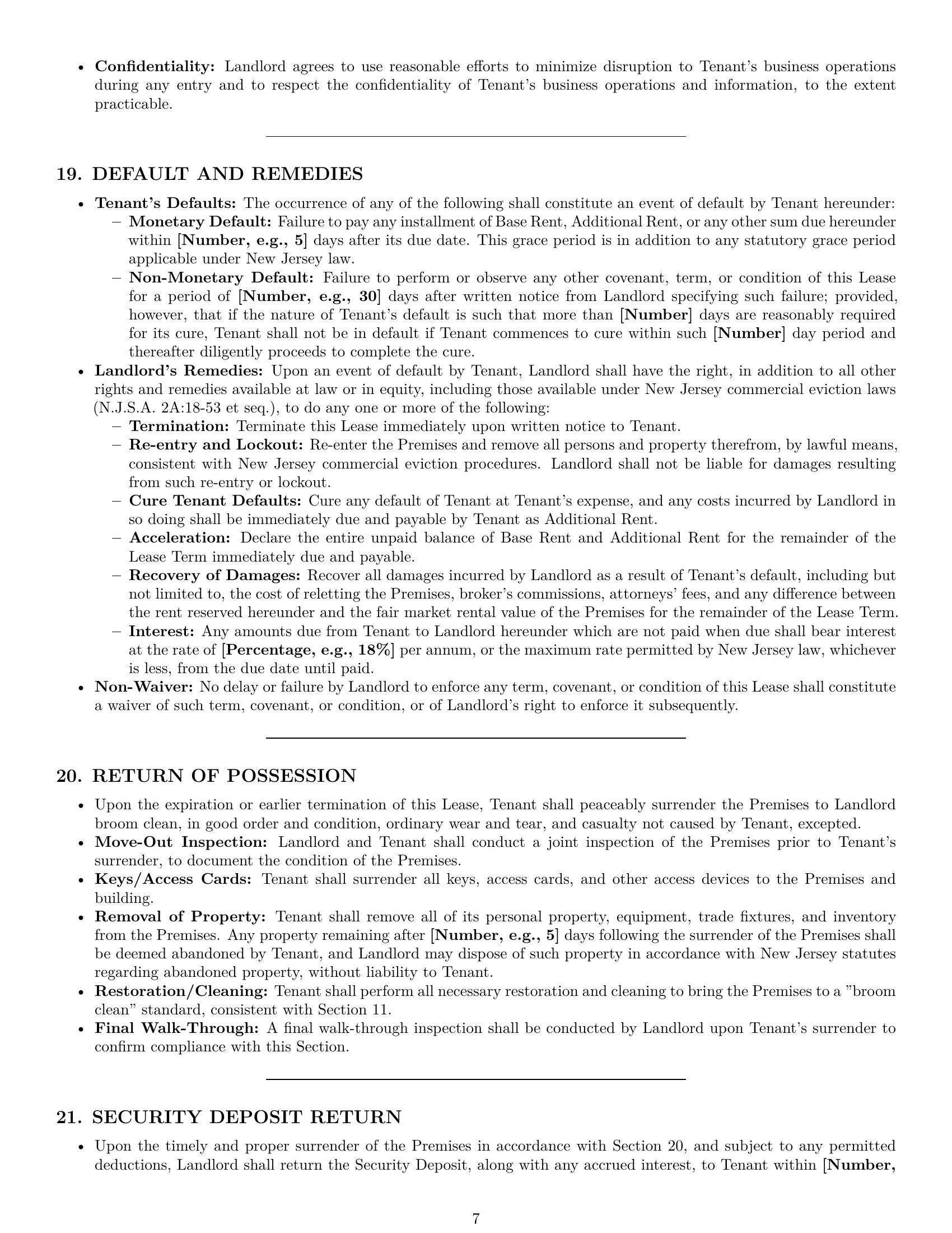 Preview page 7 of Pro New Jersey office lease agreement template
