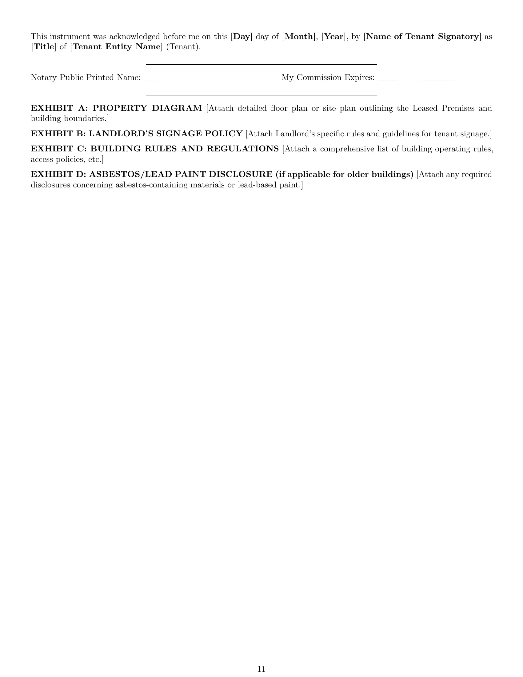 Preview page 11 of Pro New Mexico office lease agreement template