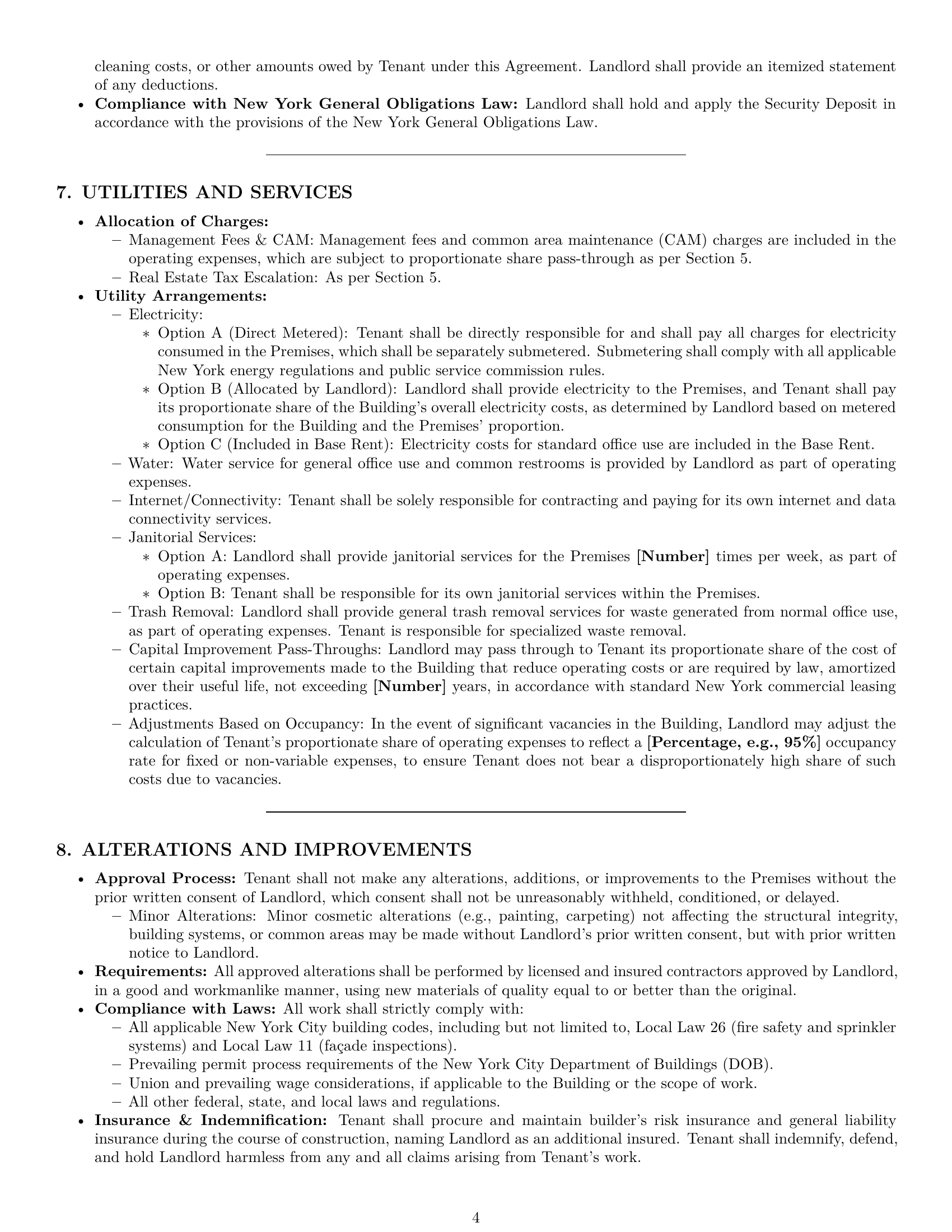 Preview page 4 of Pro New York office lease agreement template