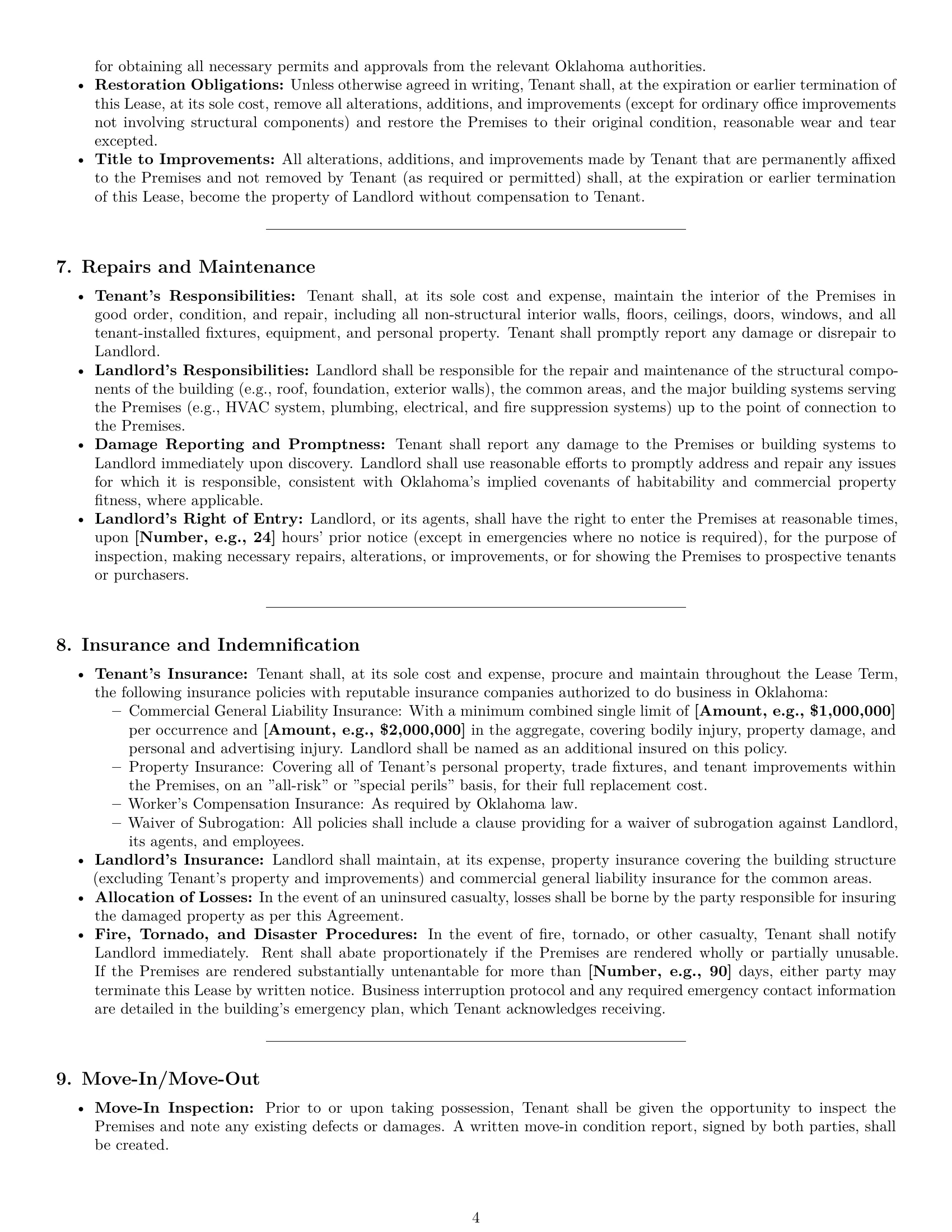 Preview page 4 of Pro Oklahoma office lease agreement template