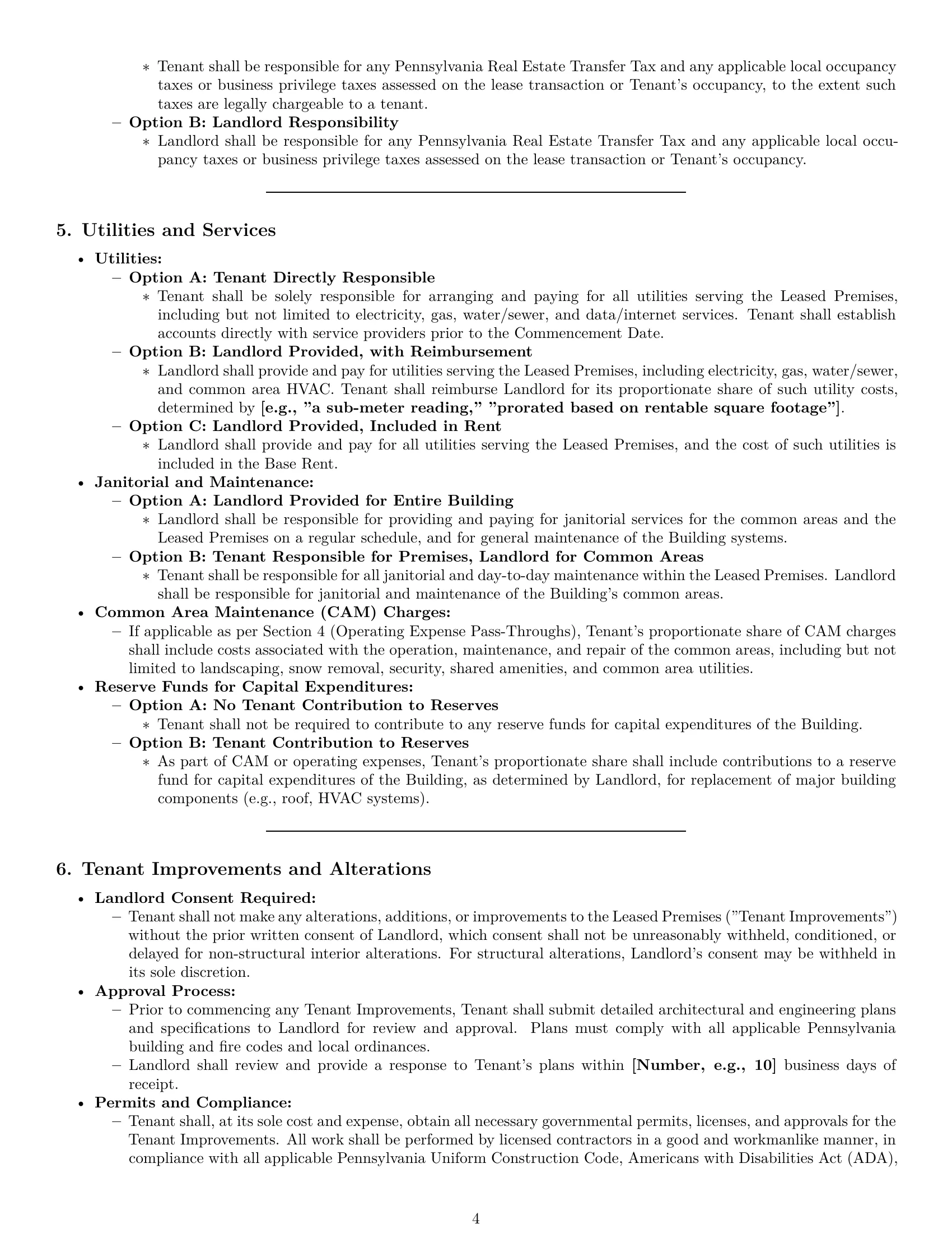 Preview page 4 of Pro Pennsylvania office lease agreement template