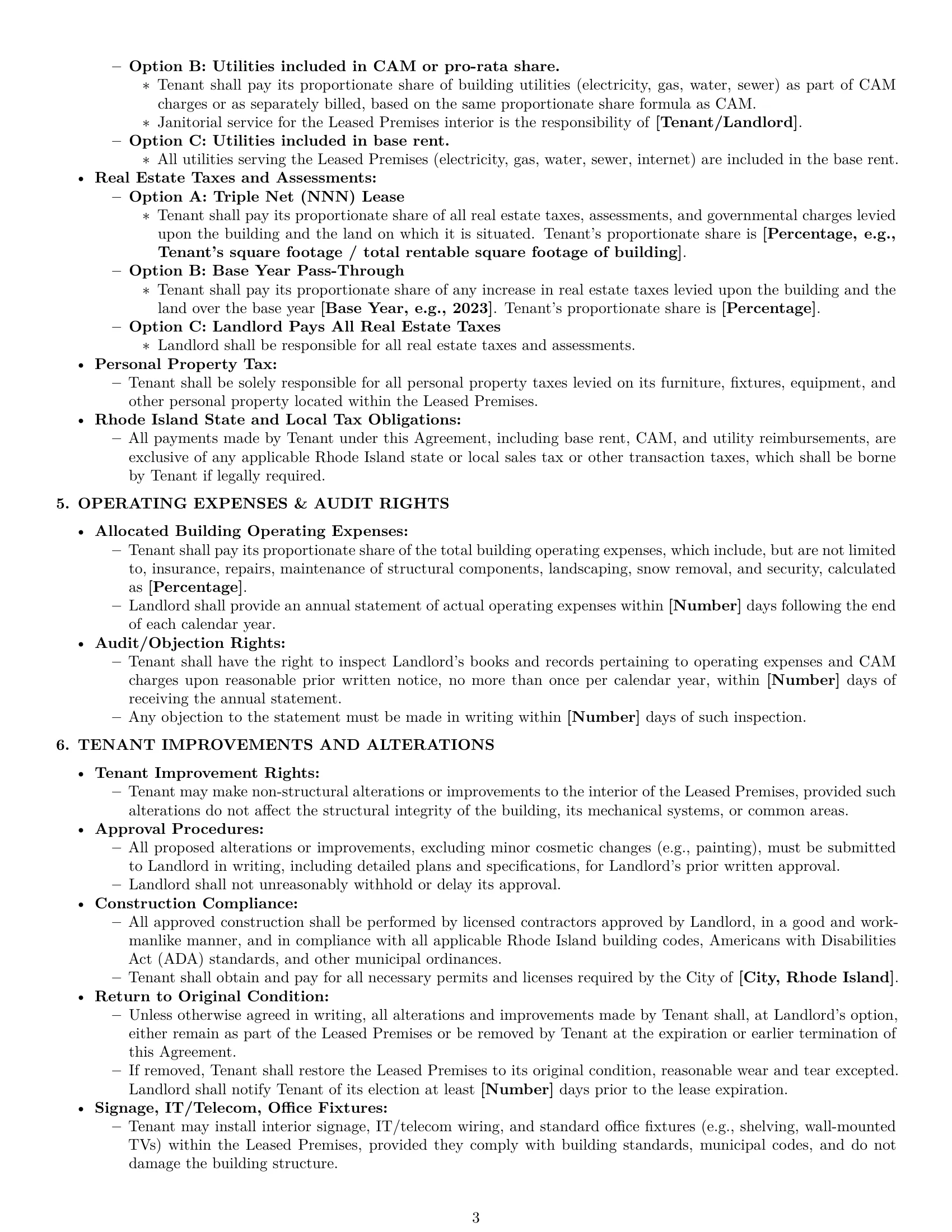 Preview page 3 of Pro Rhode Island office lease agreement template