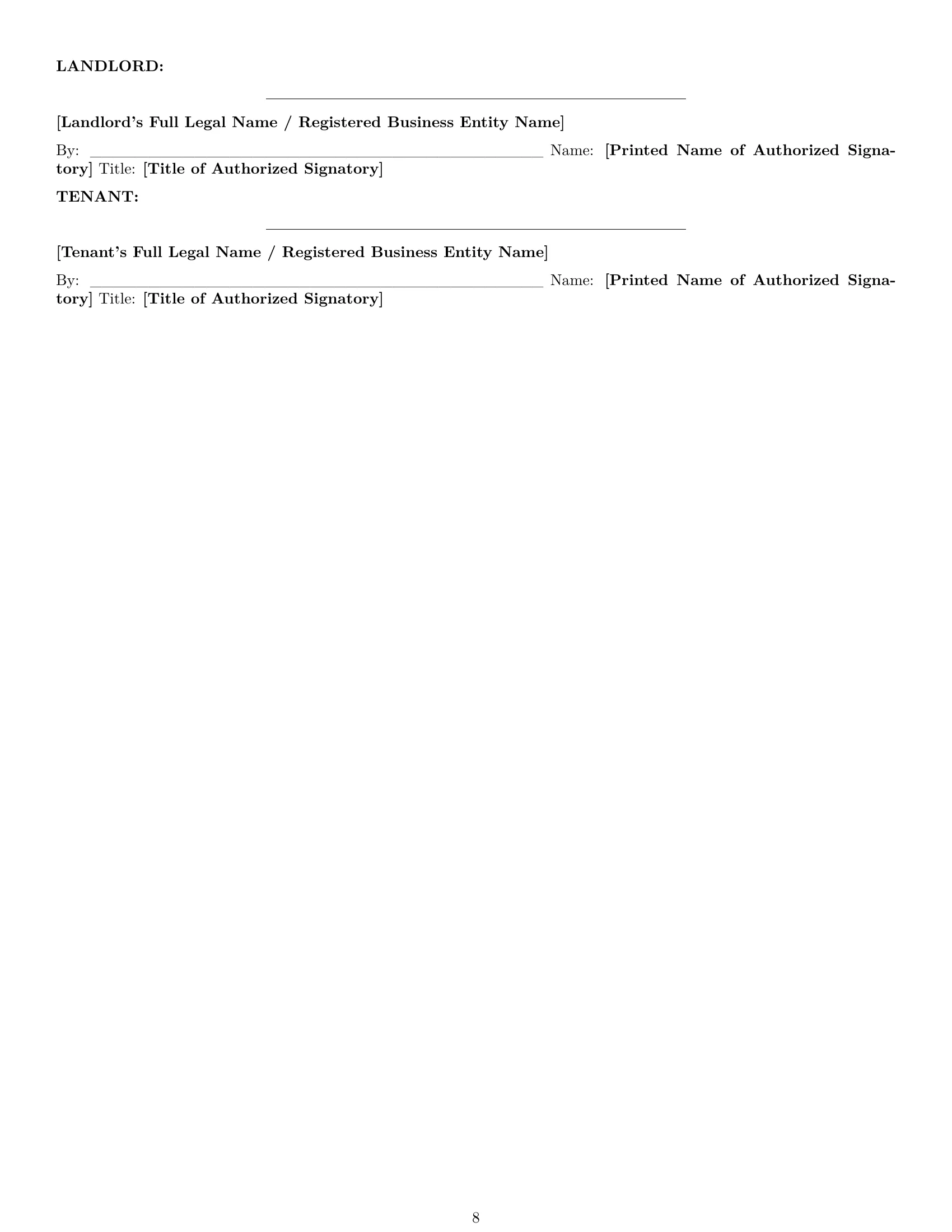 Preview page 8 of Pro Rhode Island office lease agreement template