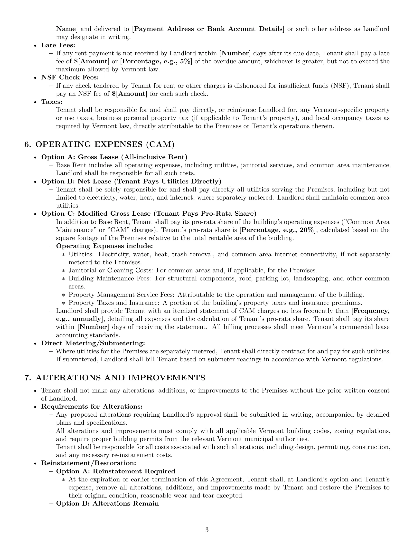Preview page 3 of Pro Vermont office lease agreement template