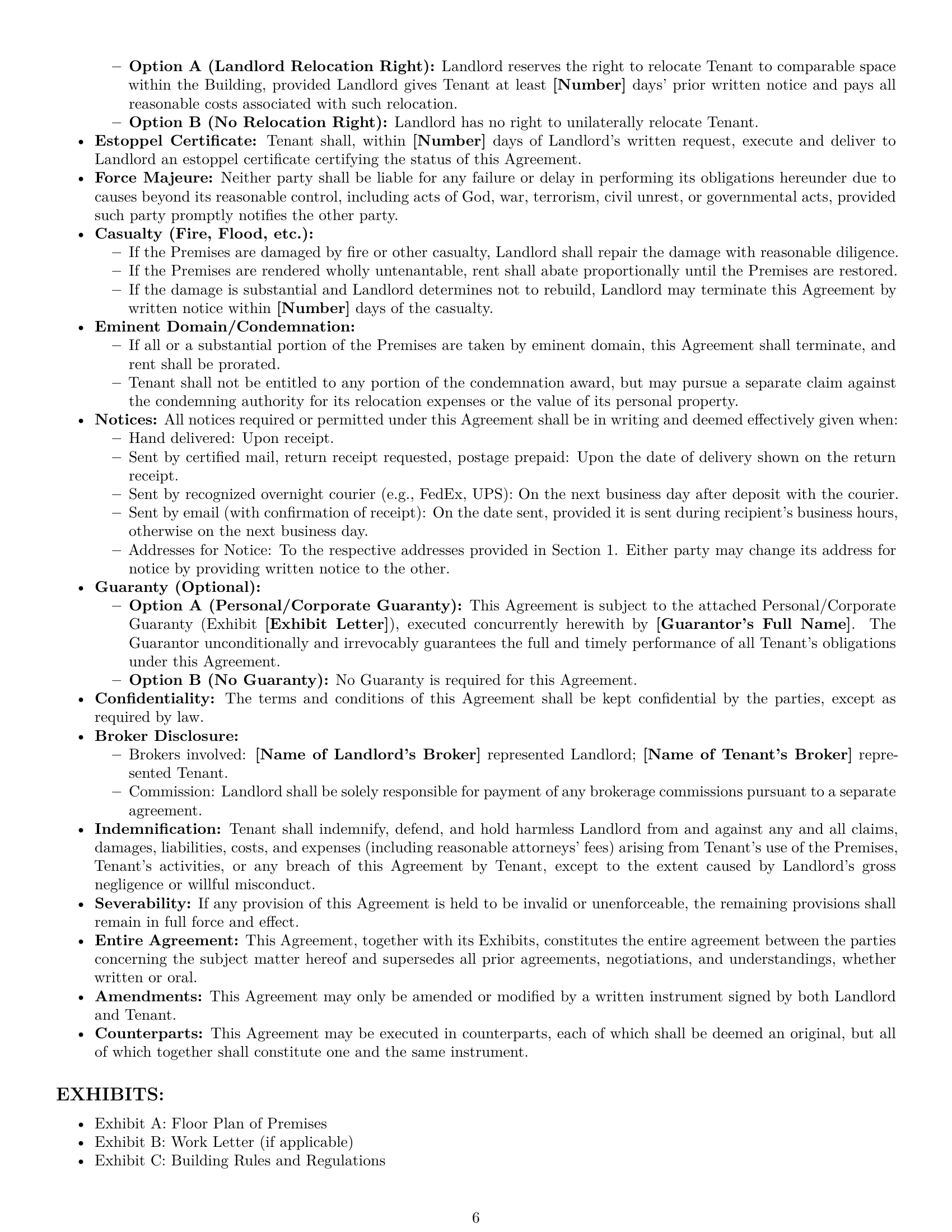 Preview page 6 of Pro Virginia office lease agreement template