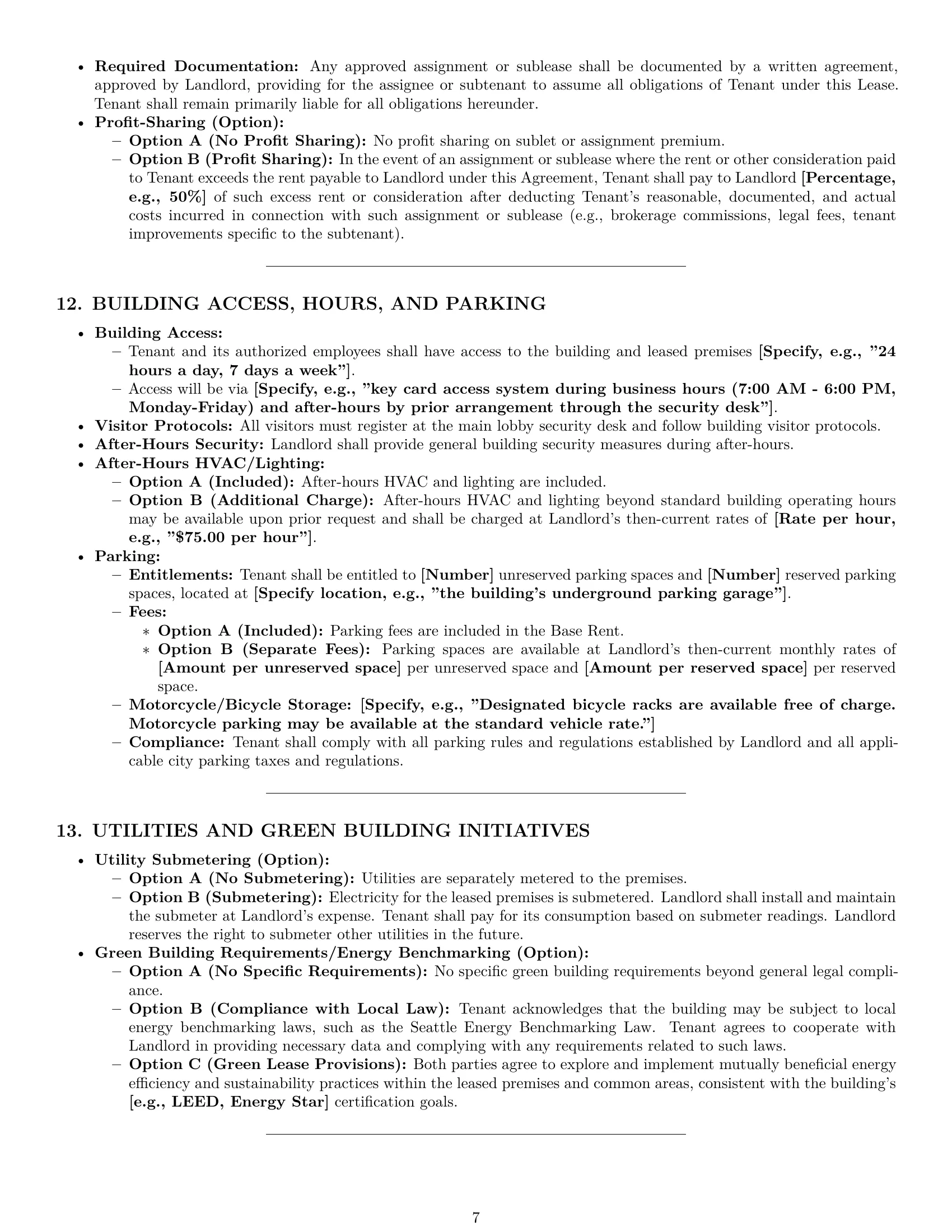 Preview page 7 of Pro Washington office lease agreement template