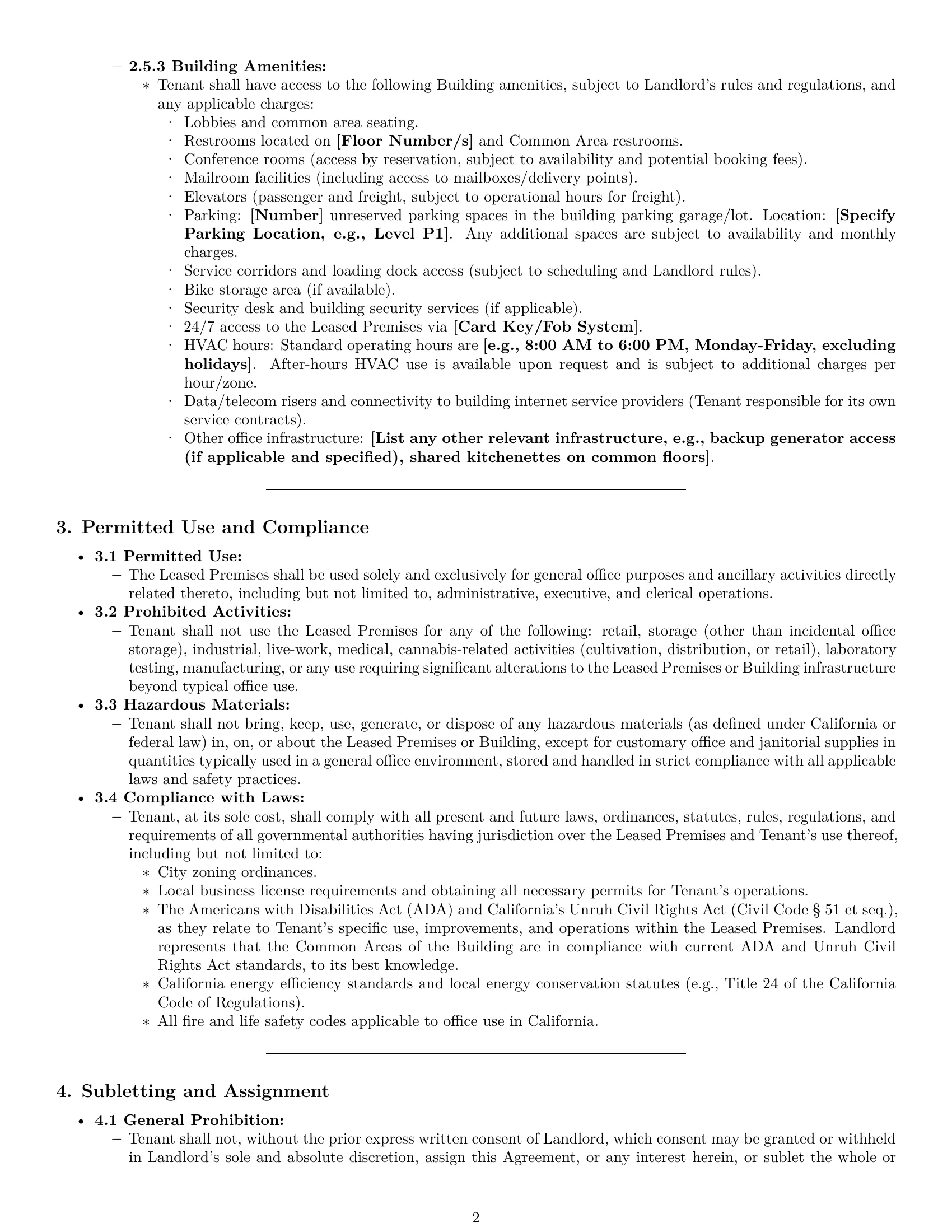 Preview page 2 of Pro California office lease agreement template