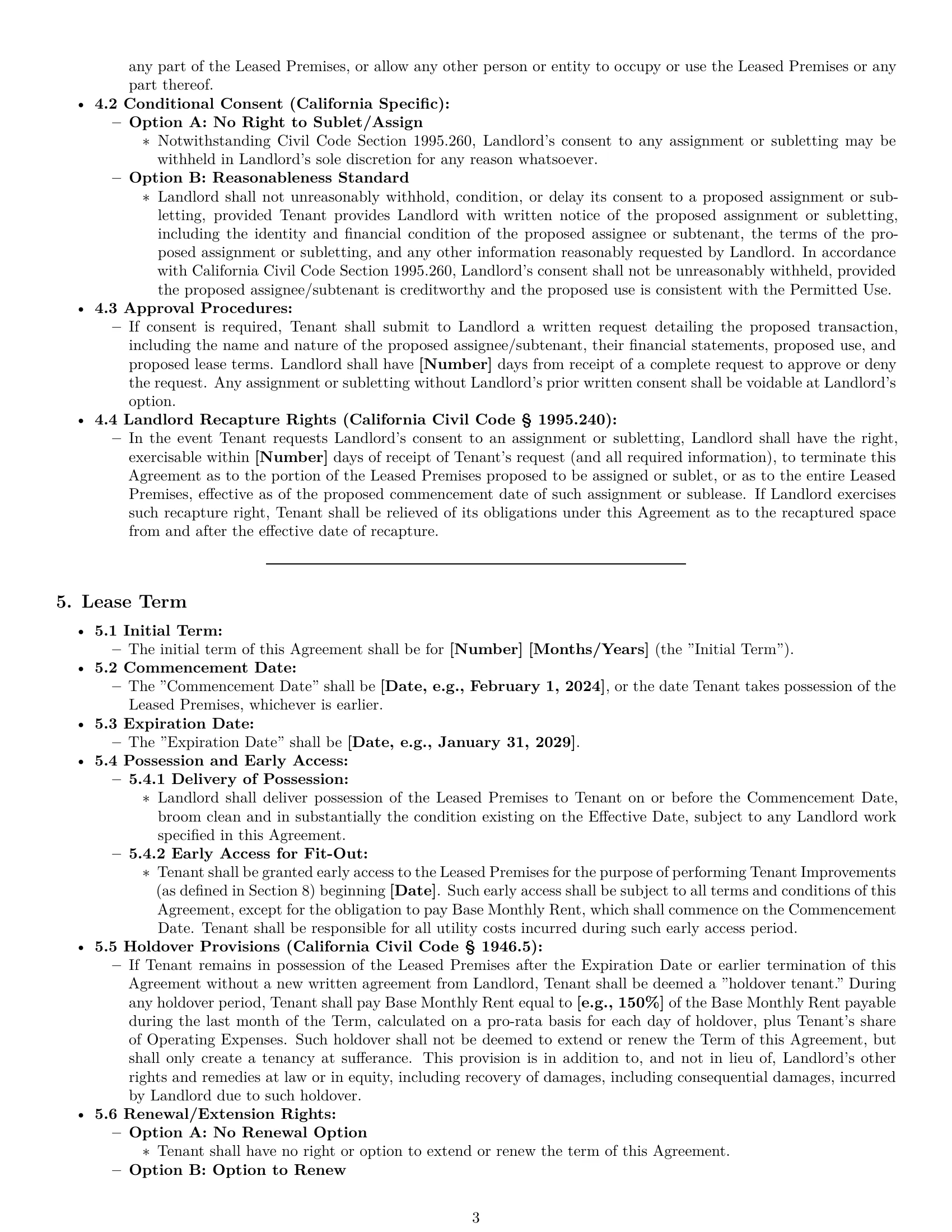 Preview page 3 of Pro California office lease agreement template