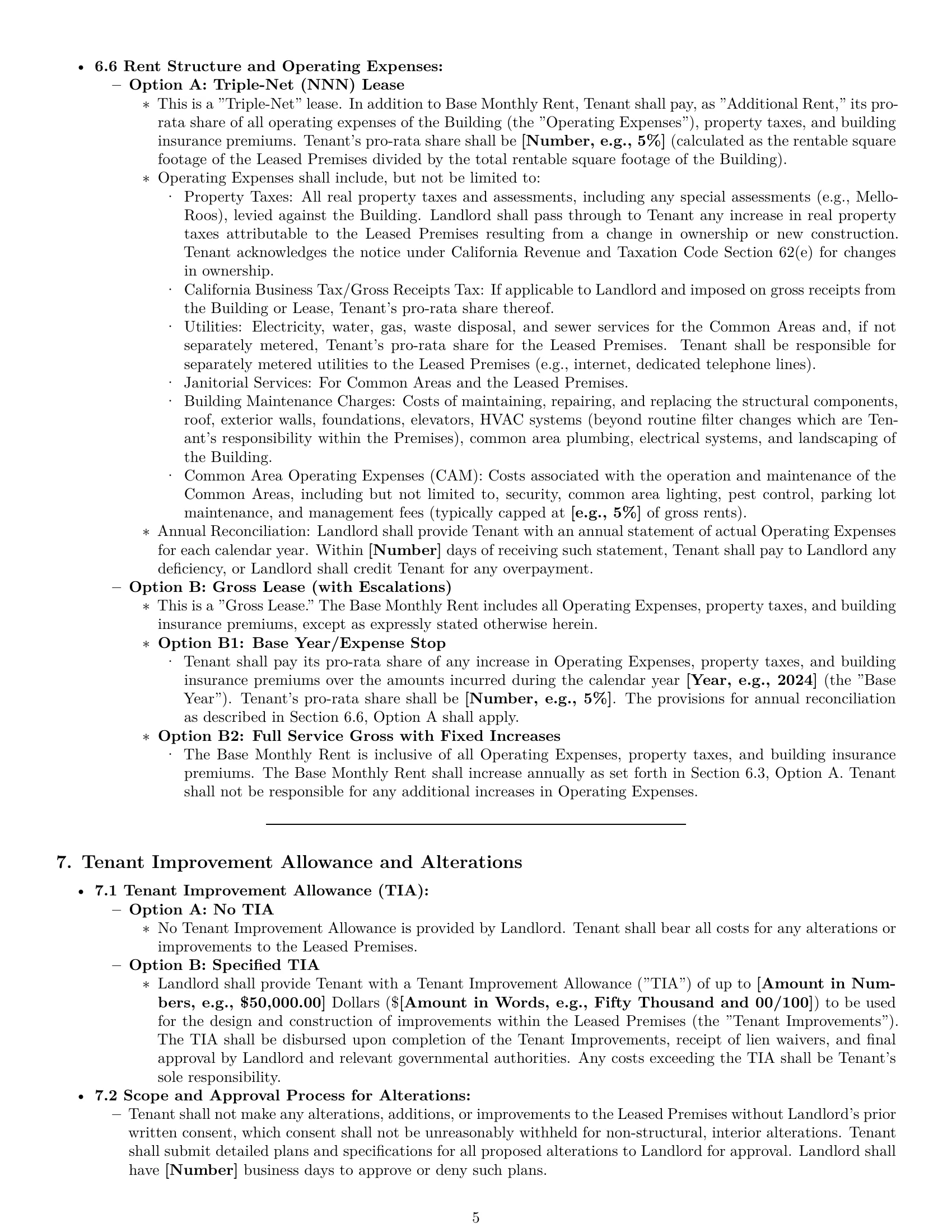Preview page 5 of Pro California office lease agreement template
