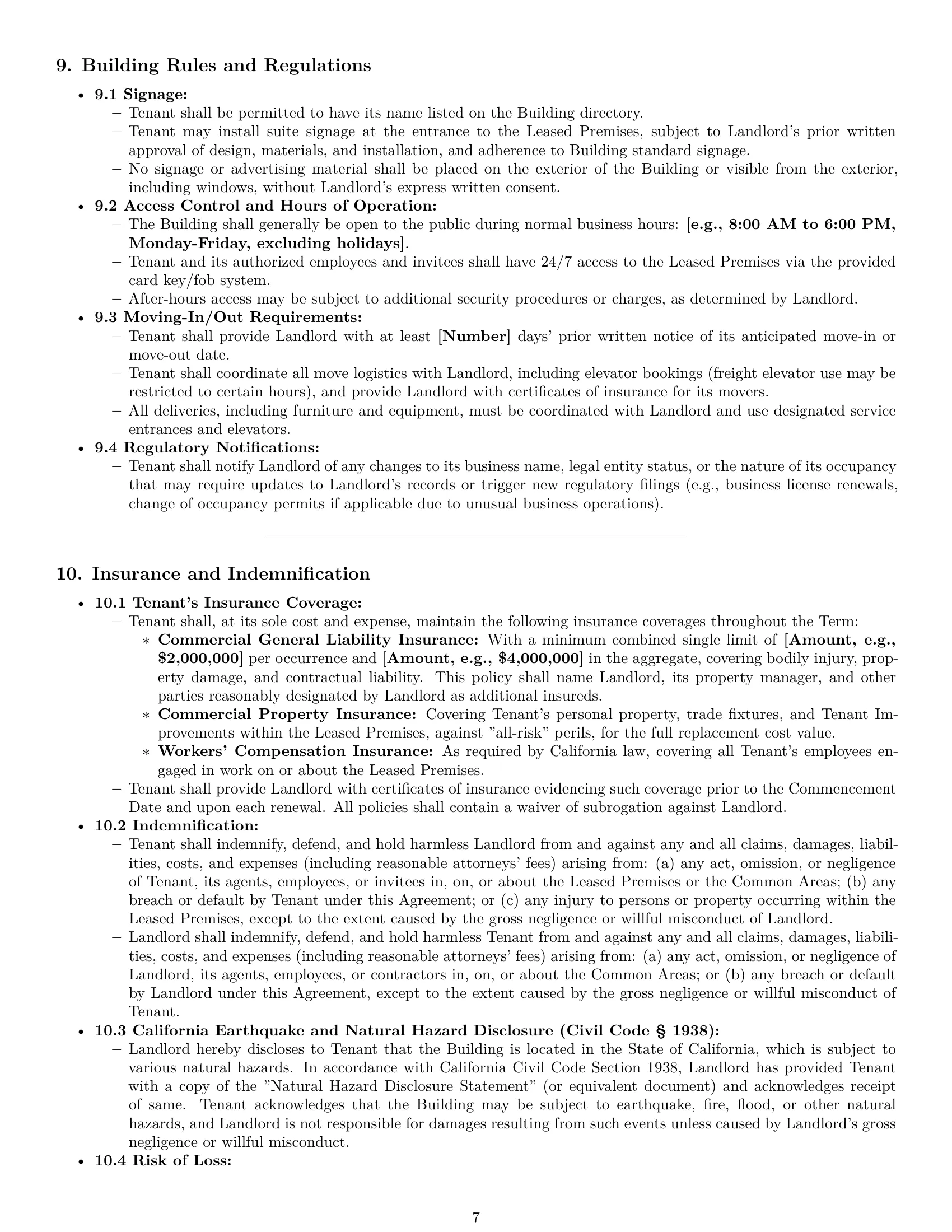 Preview page 7 of Pro California office lease agreement template