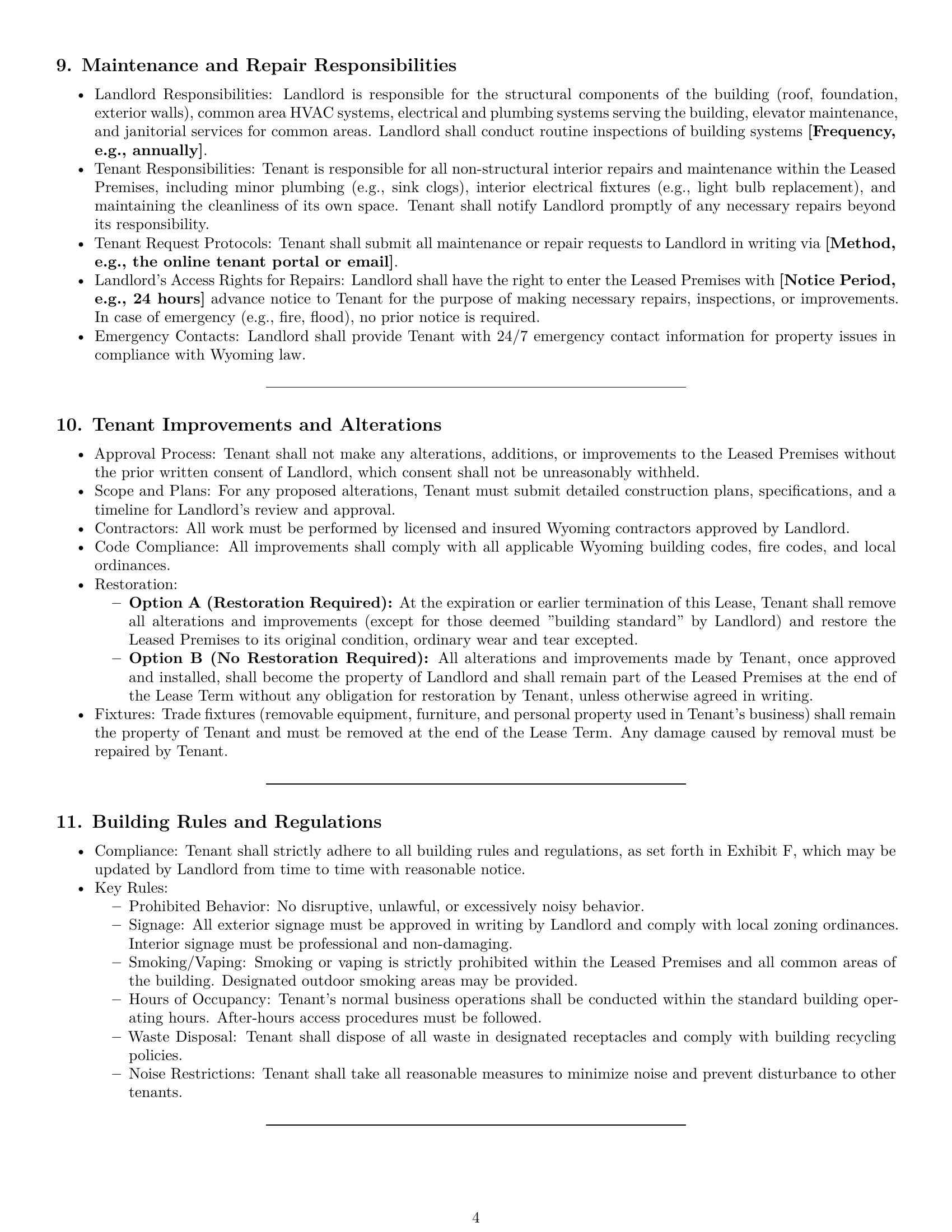 Preview page 4 of Pro Wyoming office lease agreement template