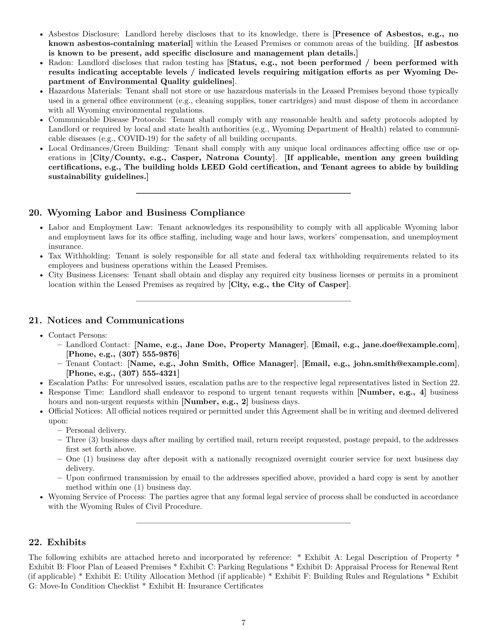 Preview page 7 of Pro Wyoming office lease agreement template