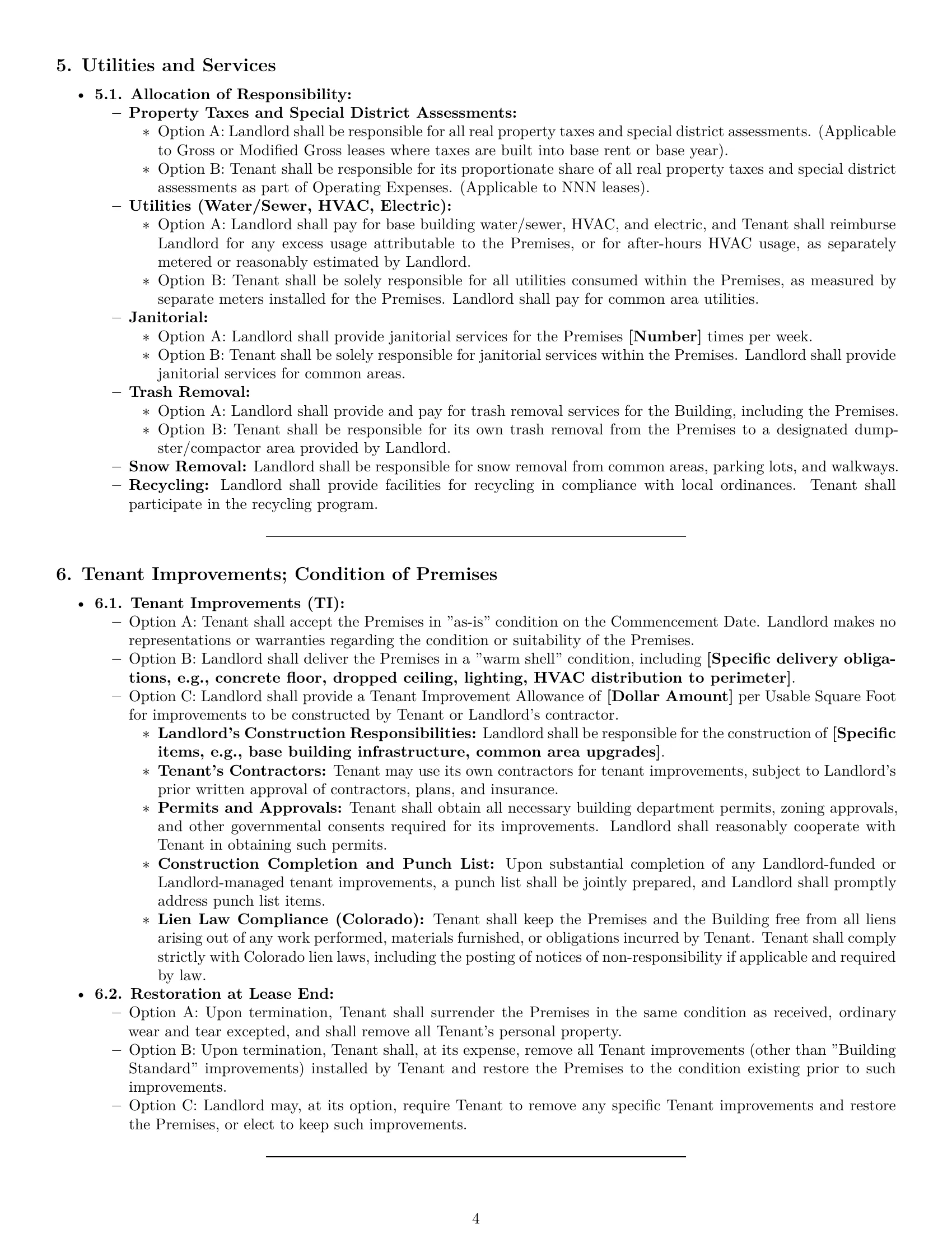 Preview page 4 of Pro Colorado office lease agreement template