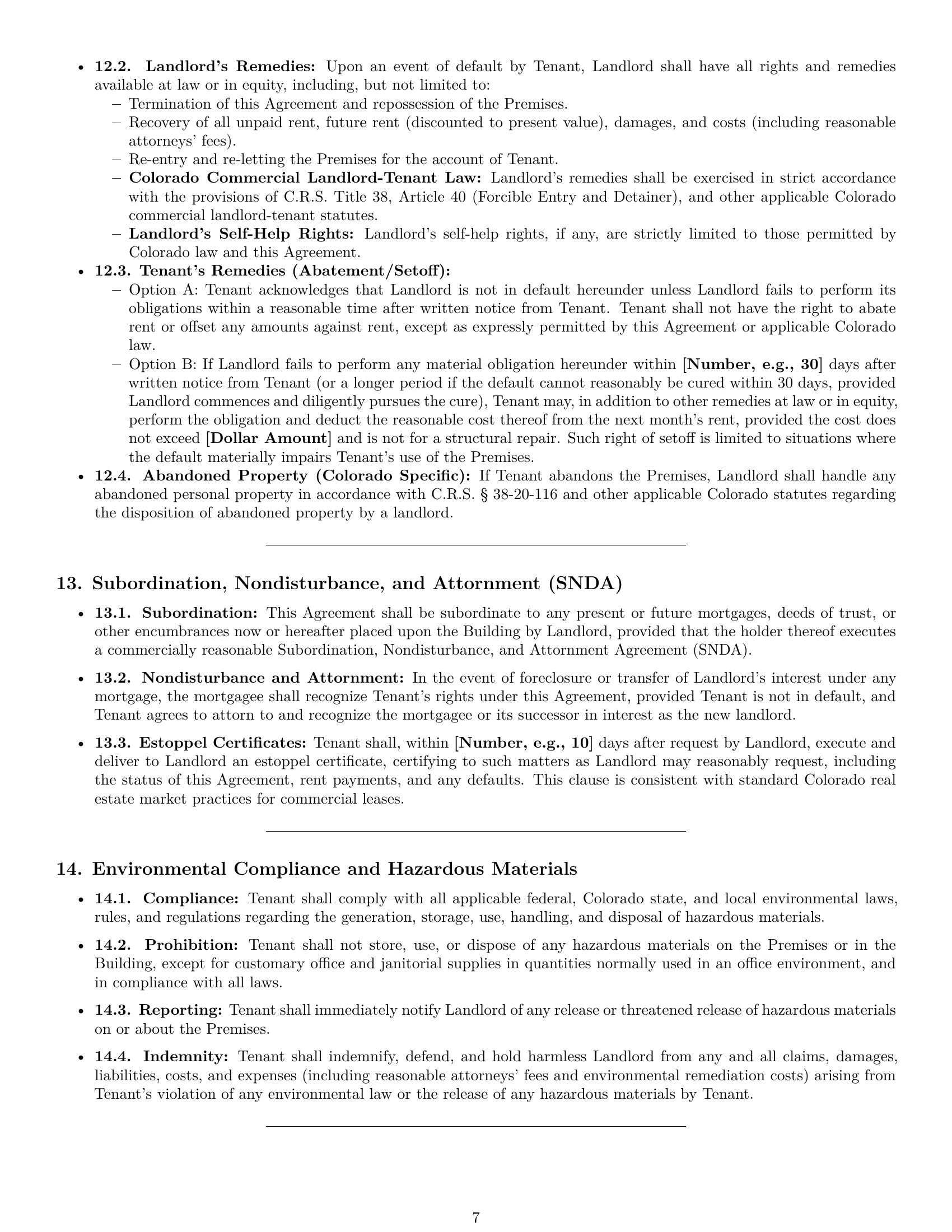 Preview page 7 of Pro Colorado office lease agreement template
