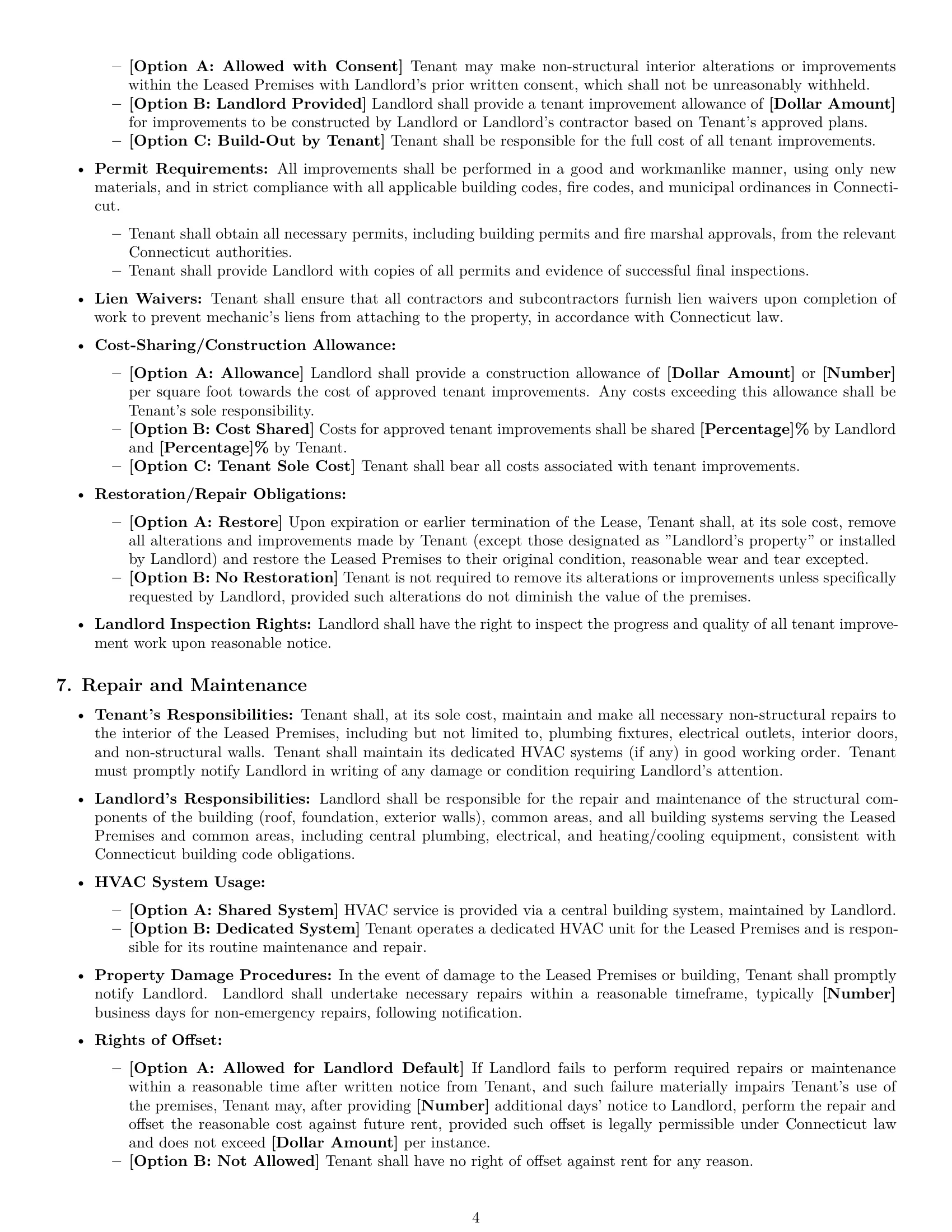 Preview page 4 of Pro Connecticut office lease agreement template