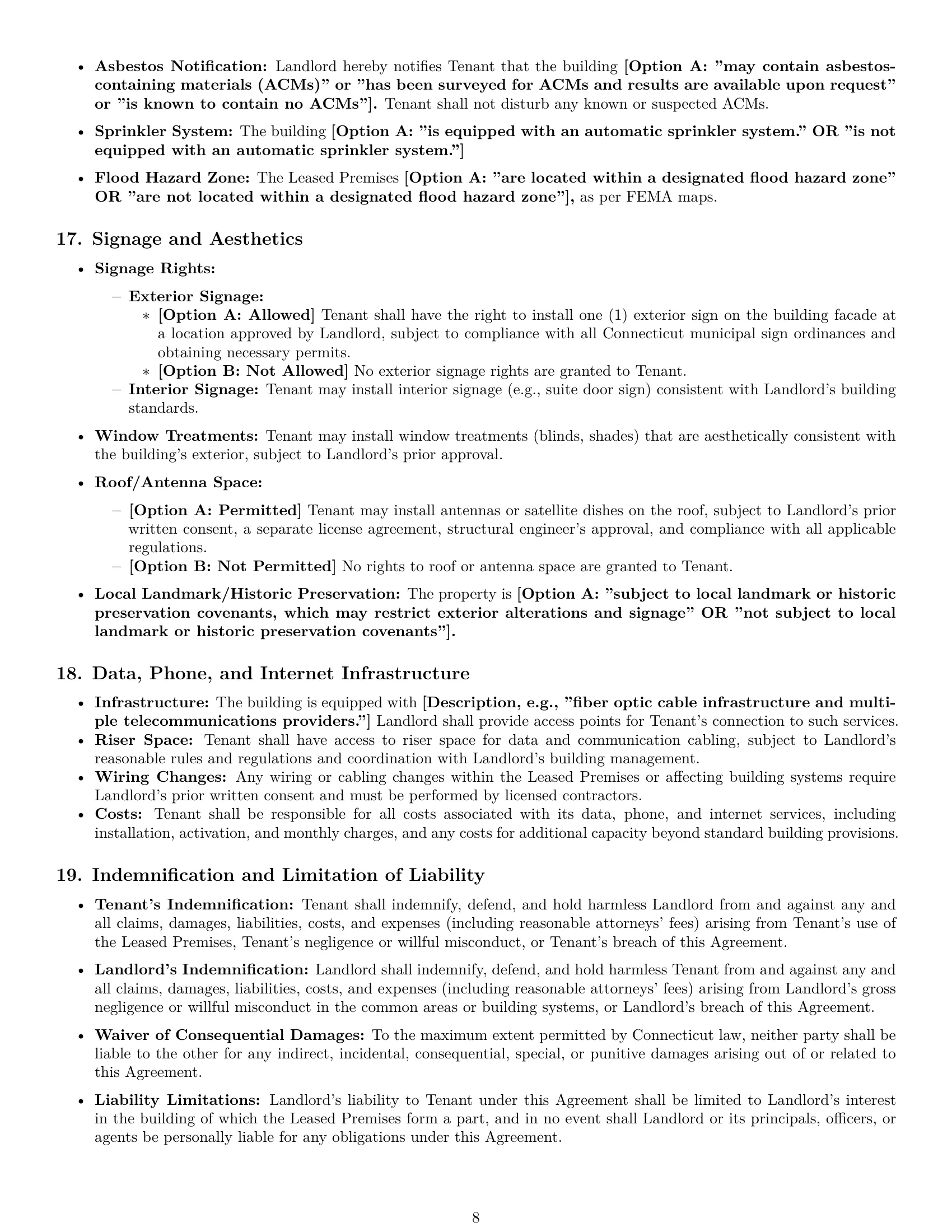 Preview page 8 of Pro Connecticut office lease agreement template