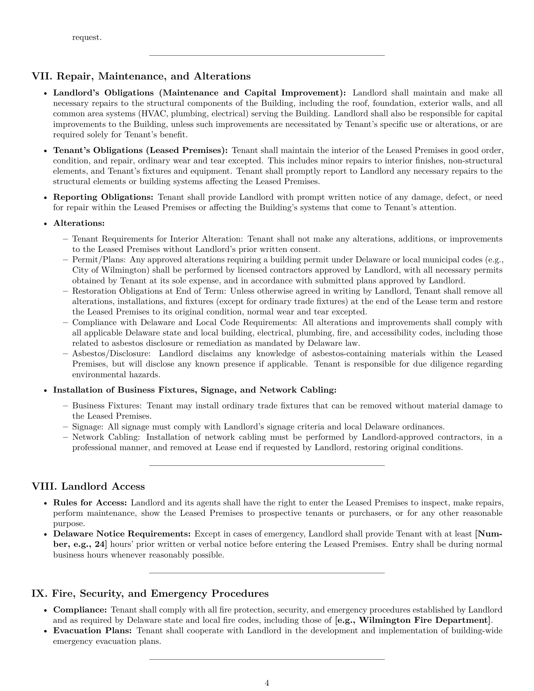 Preview page 4 of Pro Delaware office lease agreement template