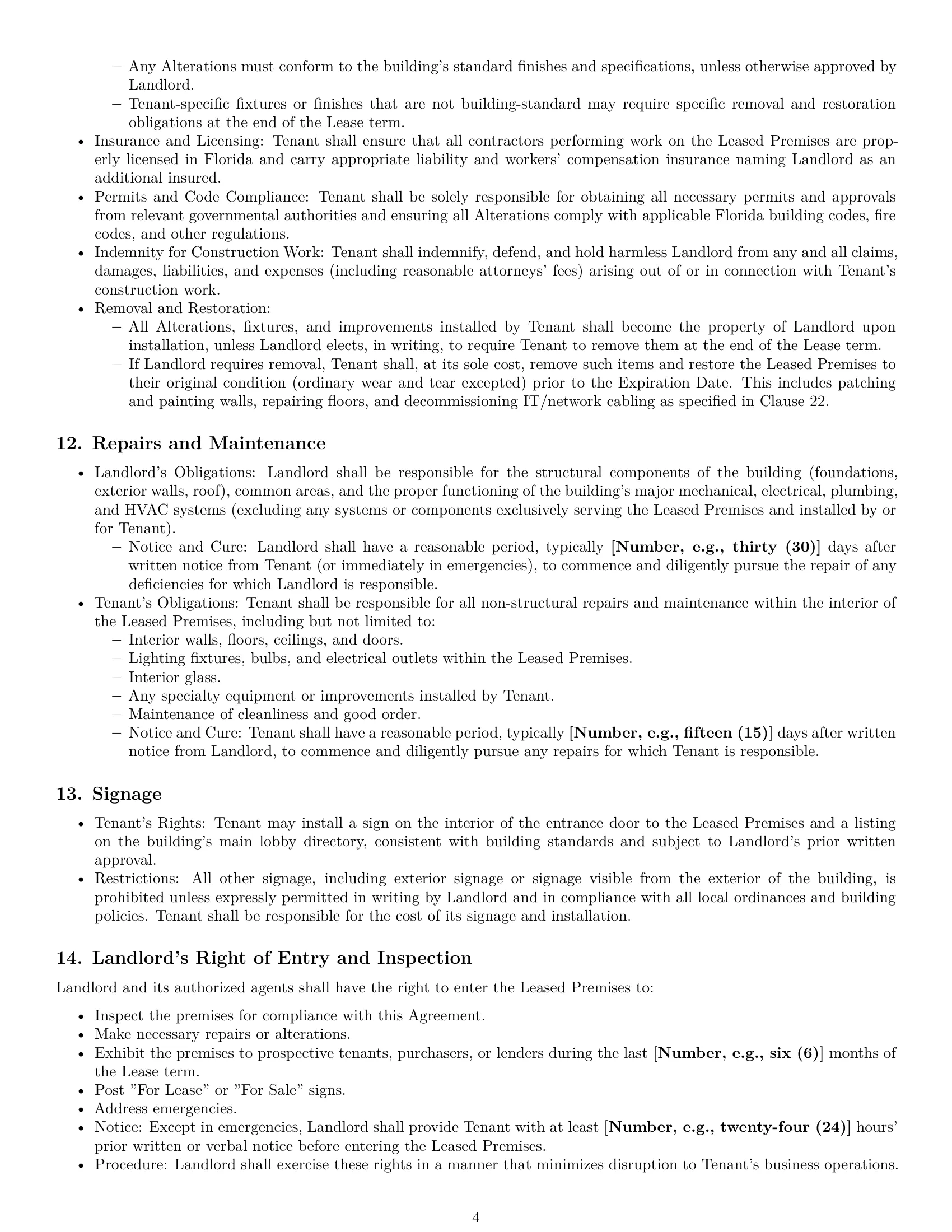 Preview page 4 of Pro Florida office lease agreement template