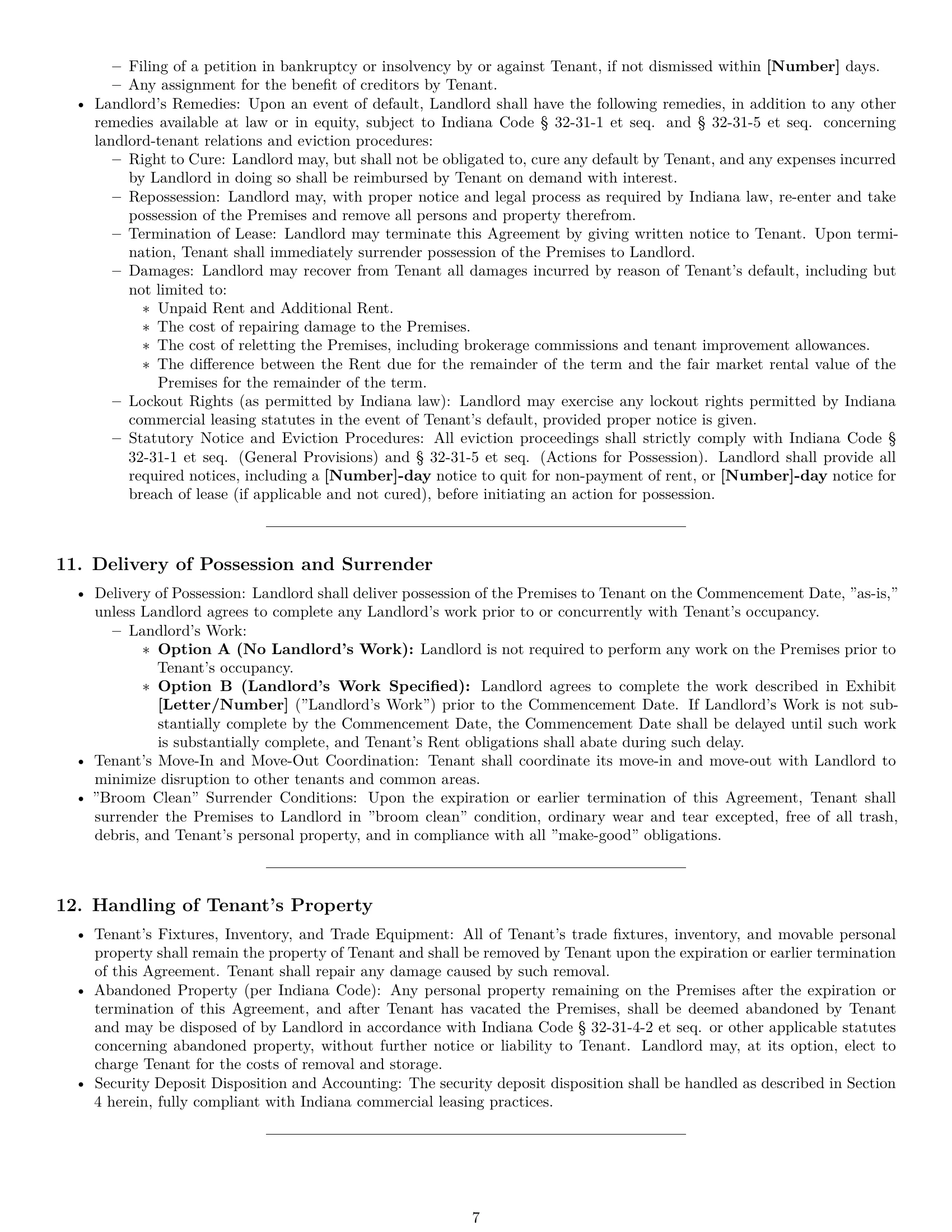 Preview page 7 of Pro Indiana retail lease agreement template