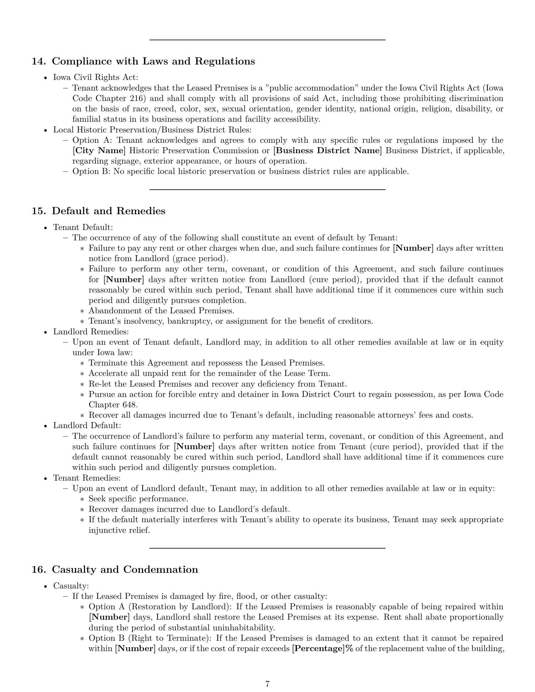Preview page 7 of Pro Iowa retail lease agreement template
