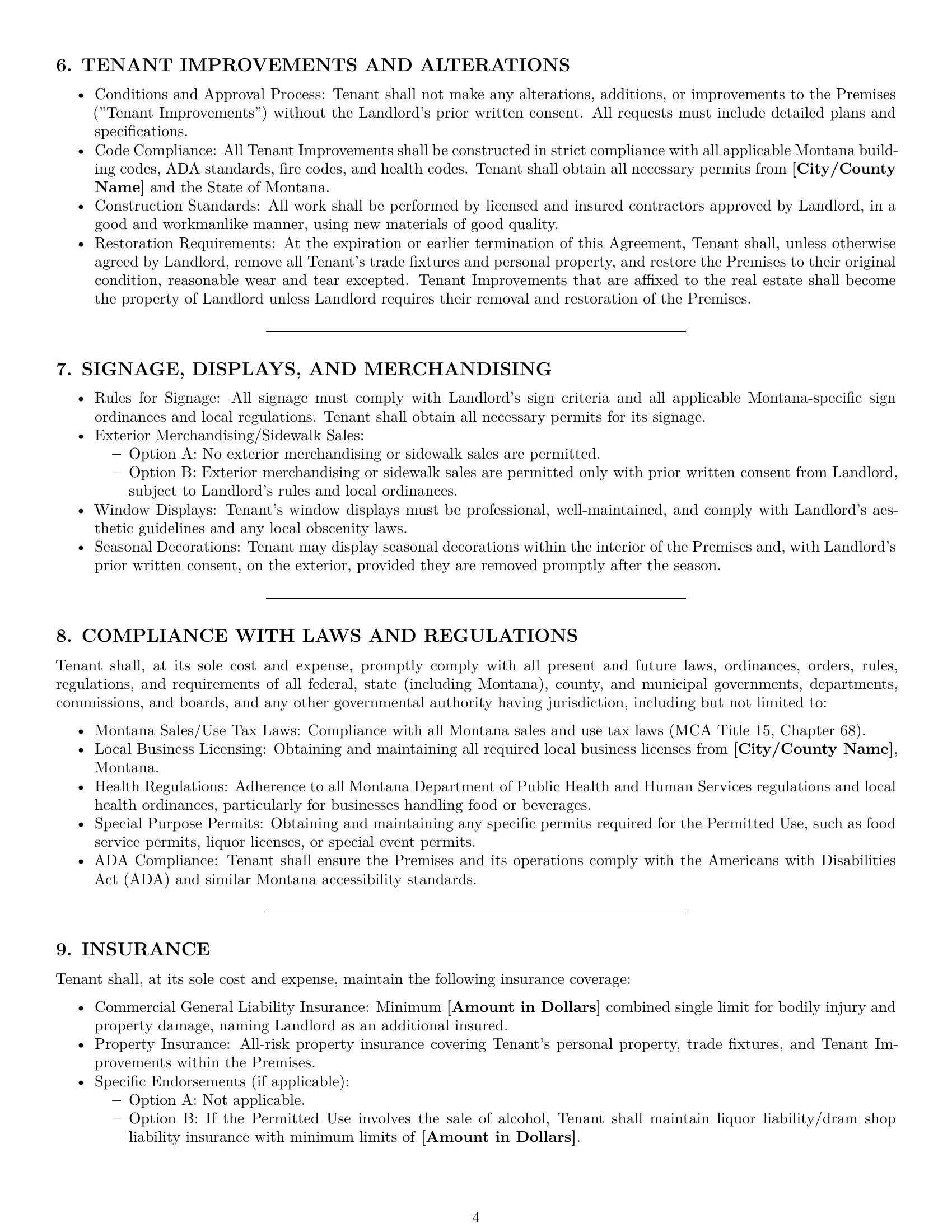 Preview page 4 of Pro Montana retail lease agreement template