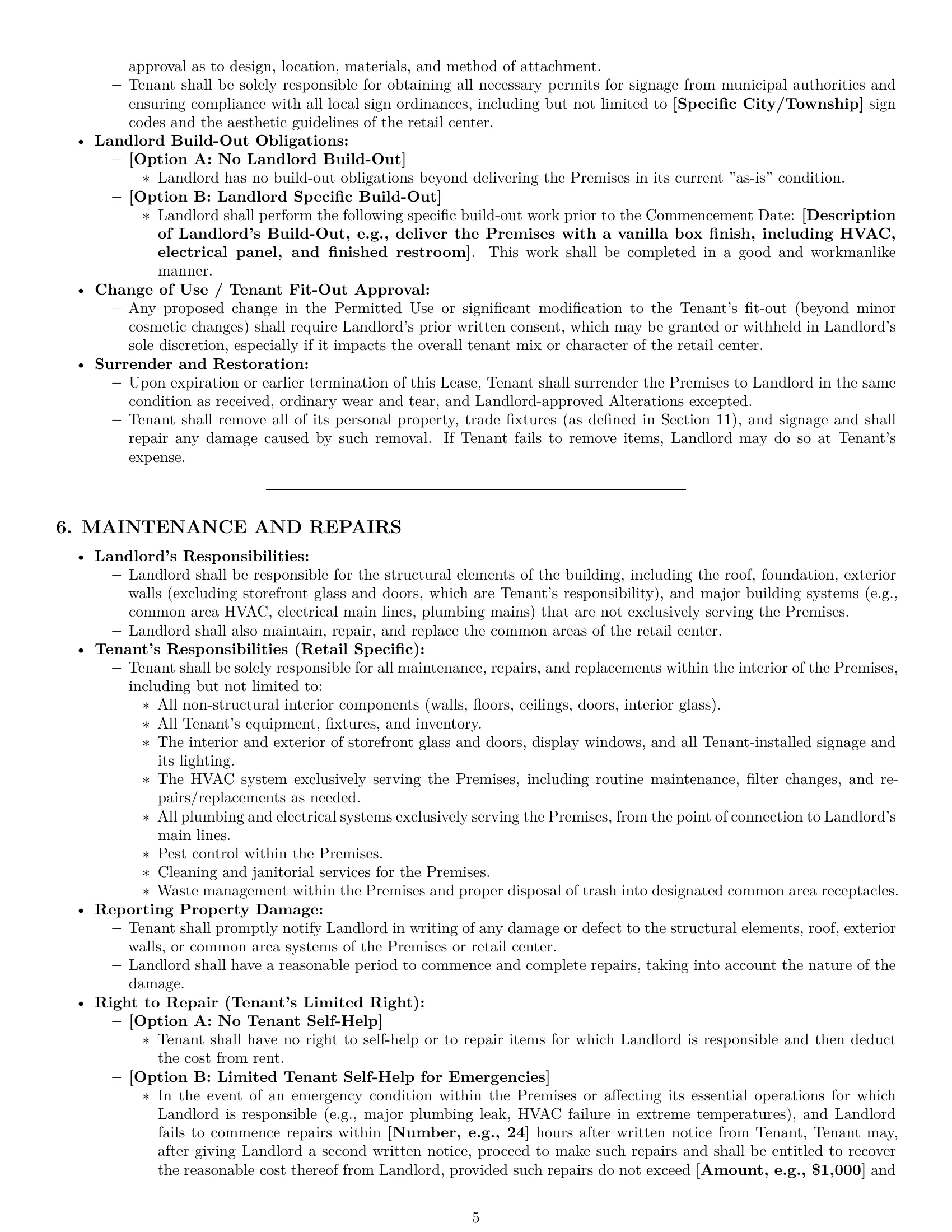 Preview page 5 of Pro New Jersey retail lease agreement template