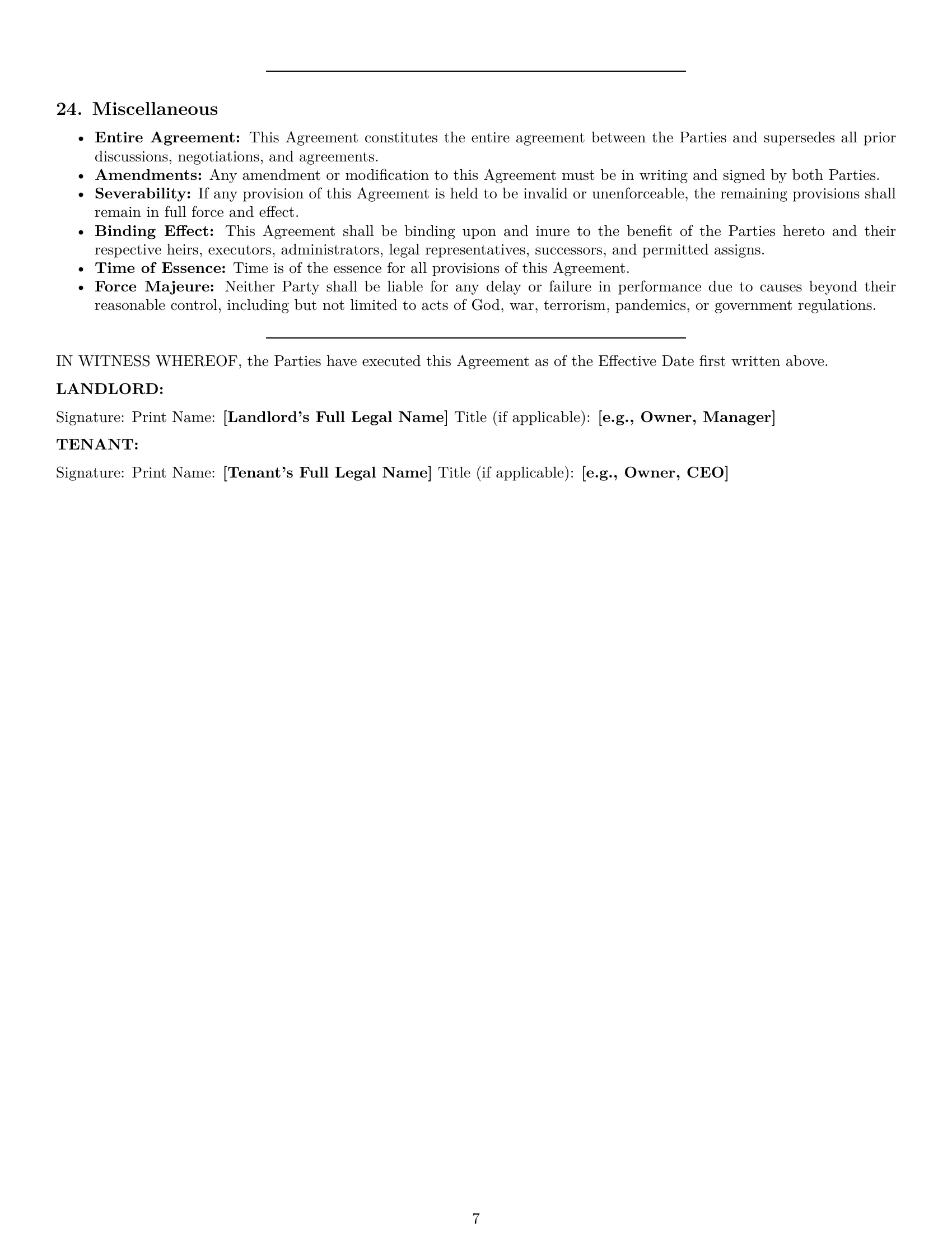 Preview page 7 of Pro New Mexico retail lease agreement template