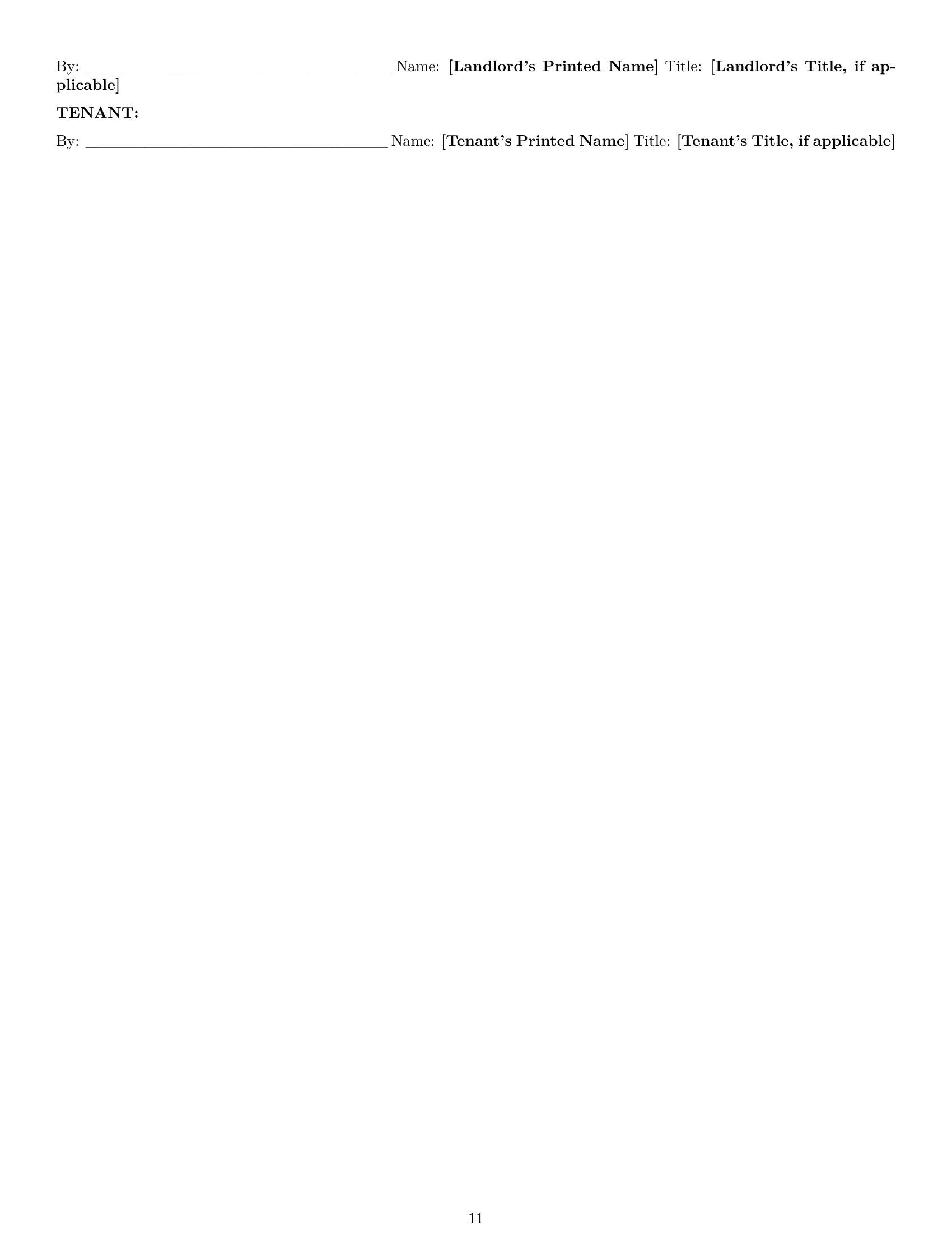 Preview page 11 of Pro New York retail lease agreement template