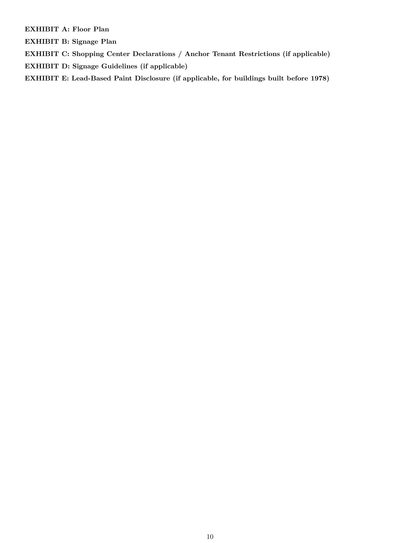 Preview page 10 of Pro Oklahoma retail lease agreement template