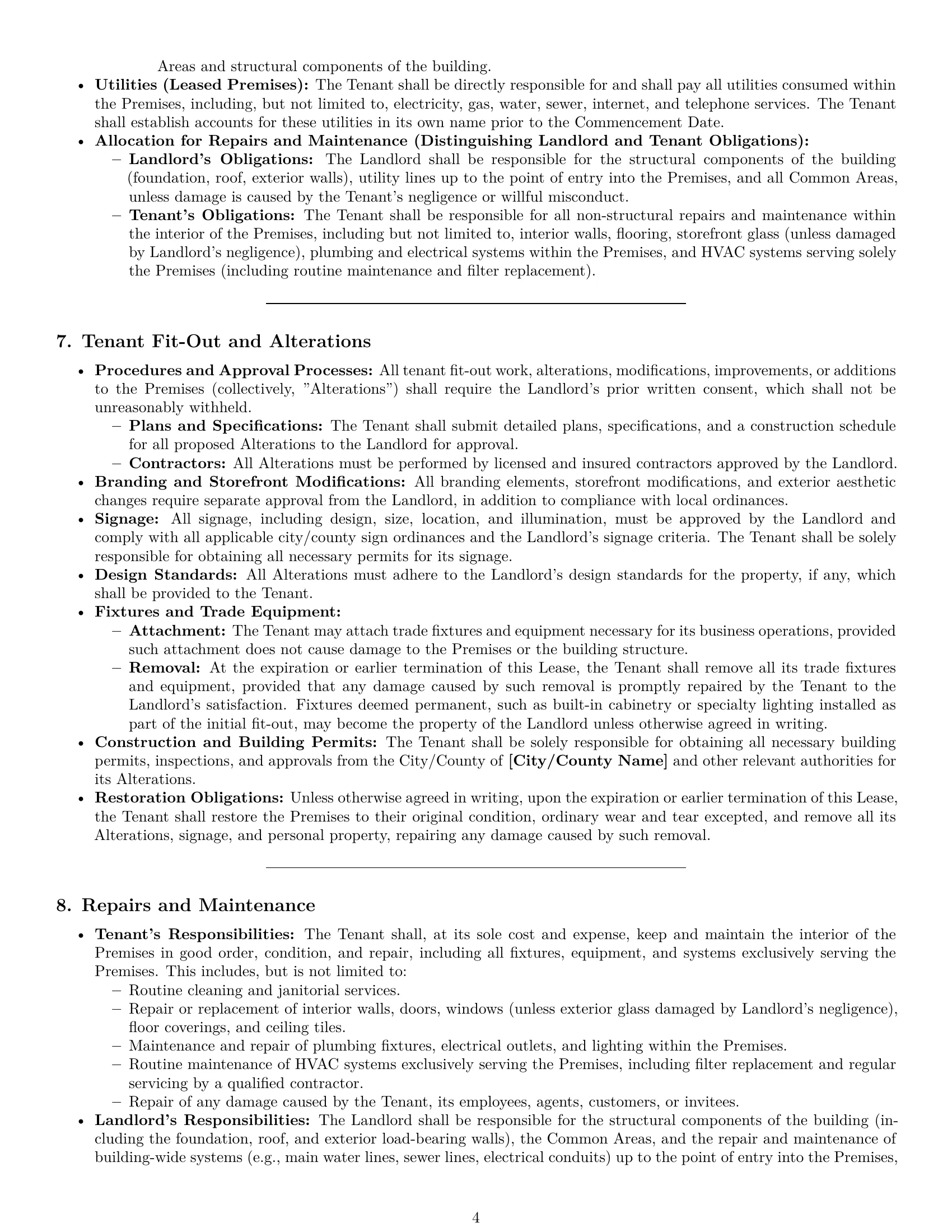 Preview page 4 of Pro Virginia retail lease agreement template