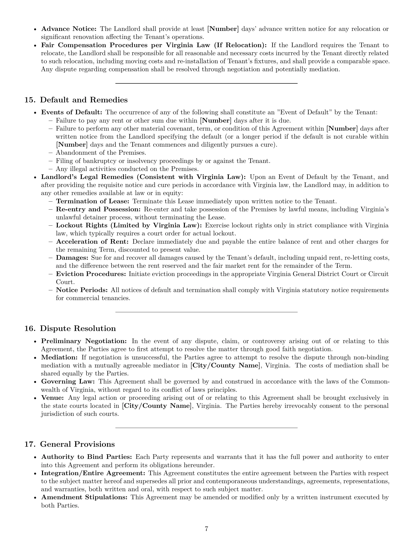 Preview page 7 of Pro Virginia retail lease agreement template