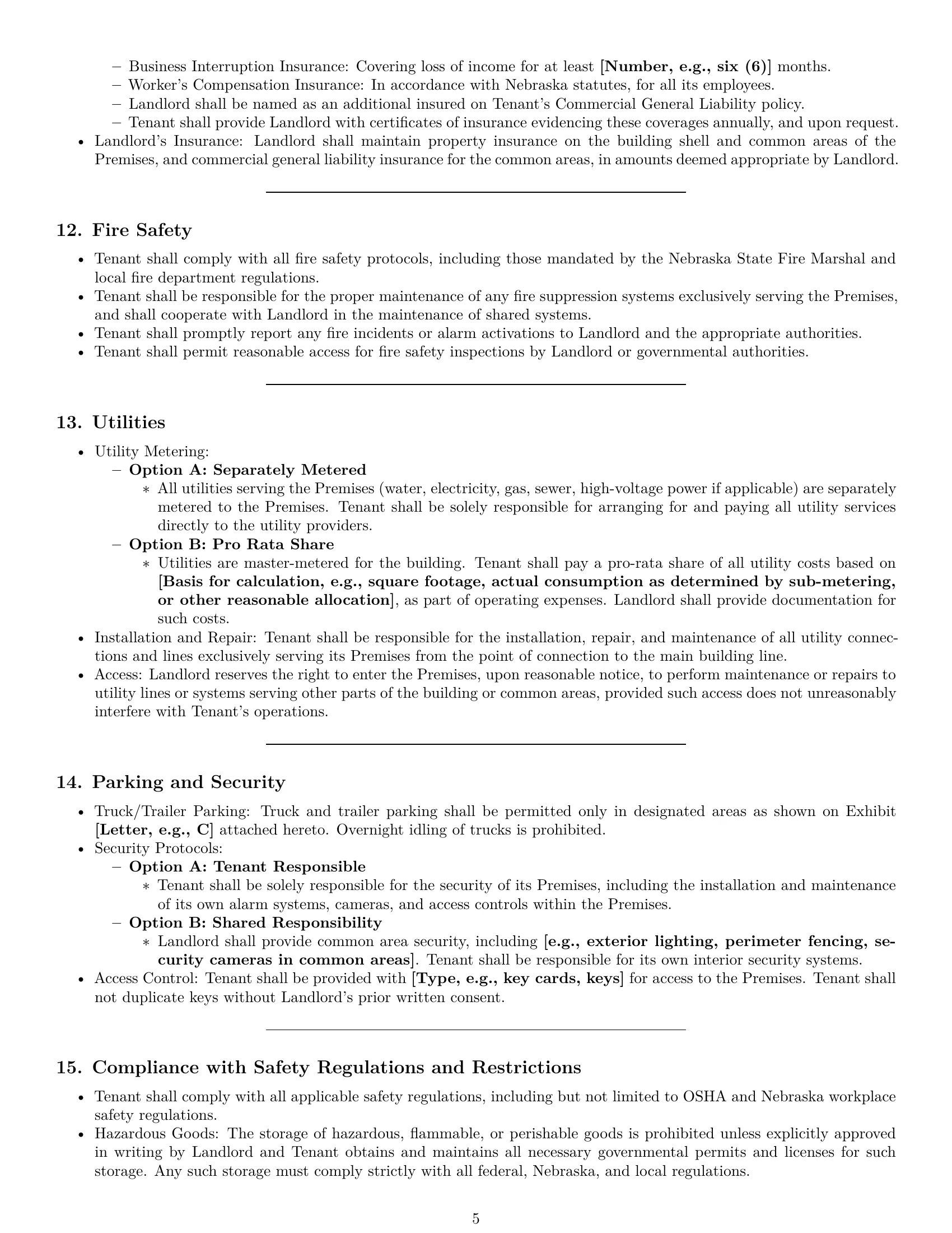 Preview page 5 of Pro Nebraska warehouse lease agreement template