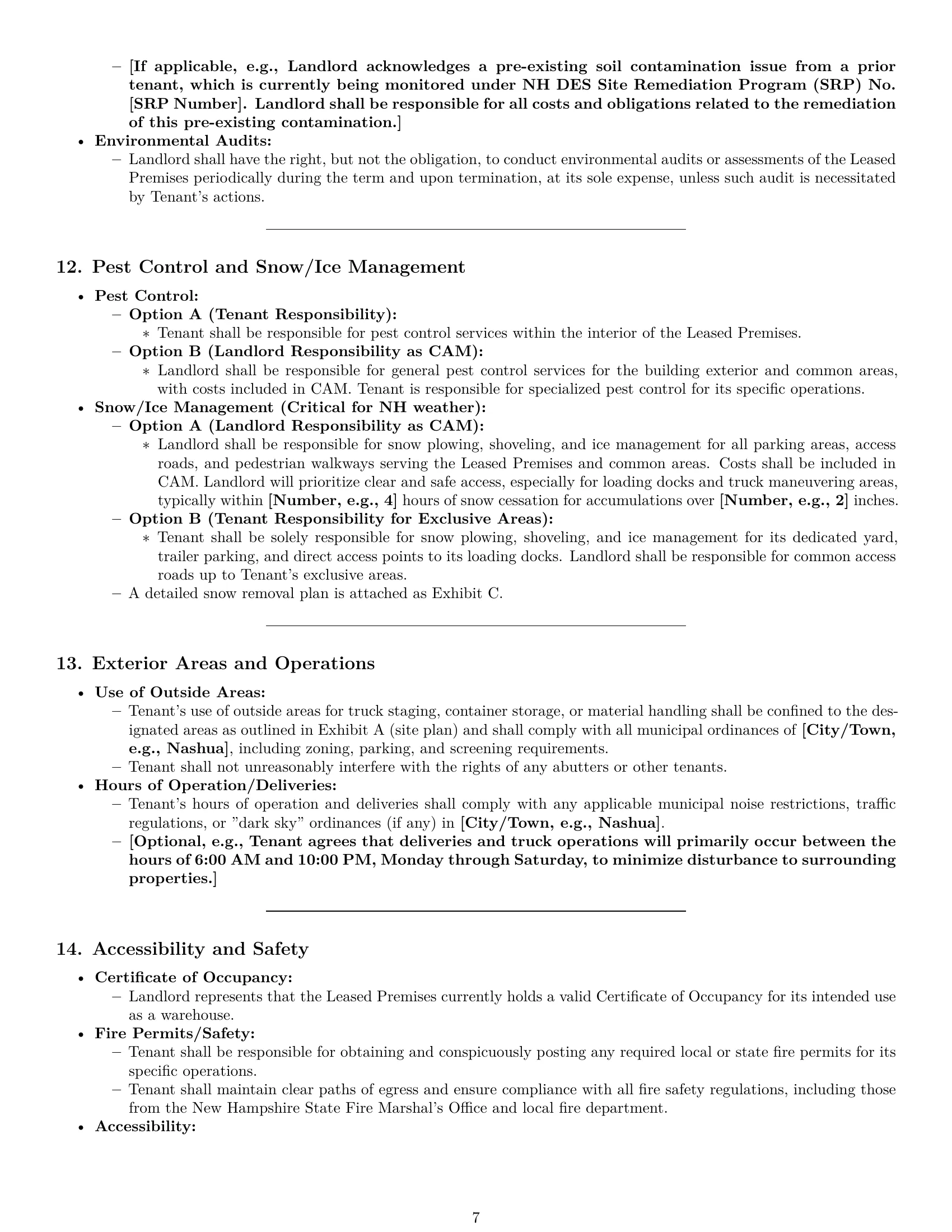Preview page 7 of Pro New Hampshire warehouse lease agreement template
