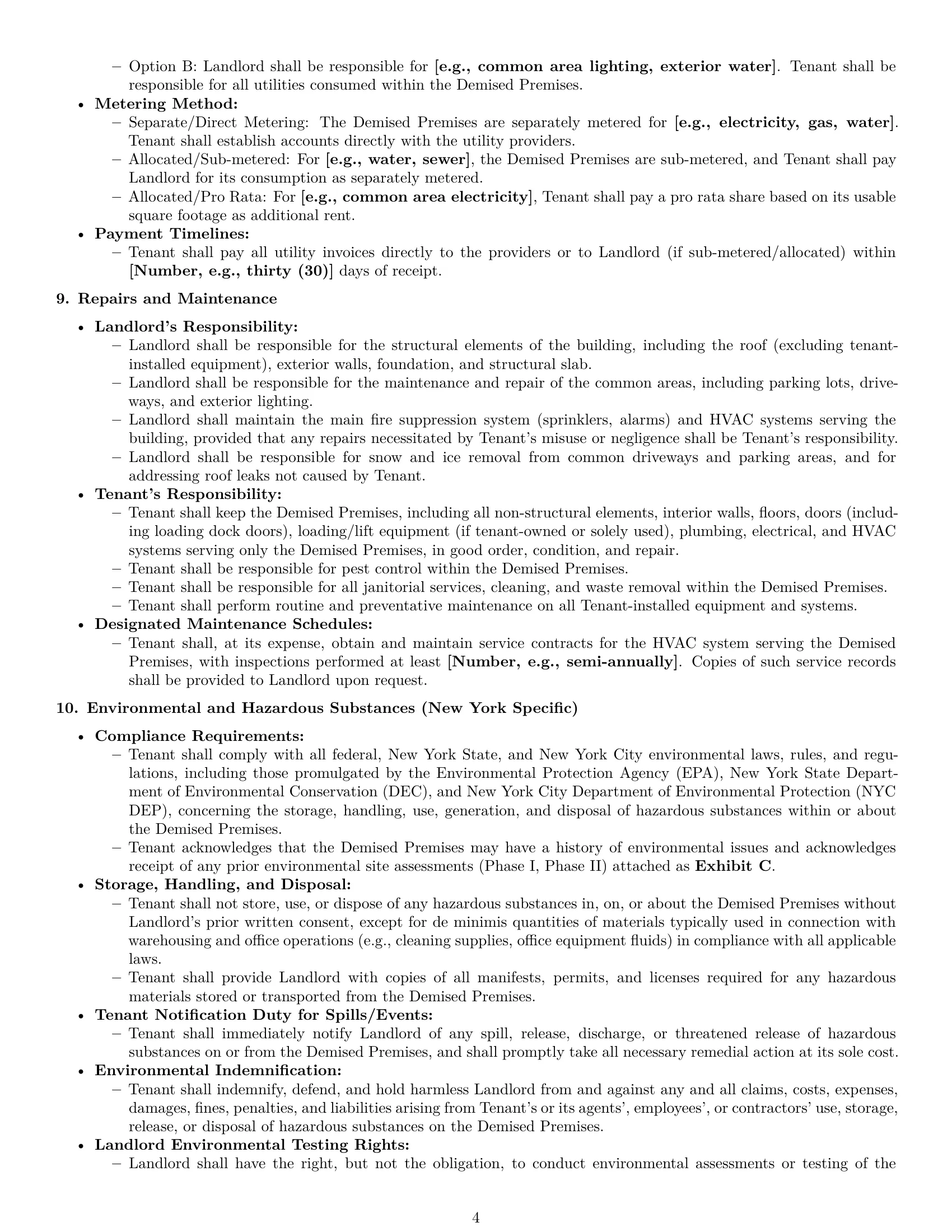 Preview page 4 of Pro New York warehouse lease agreement template