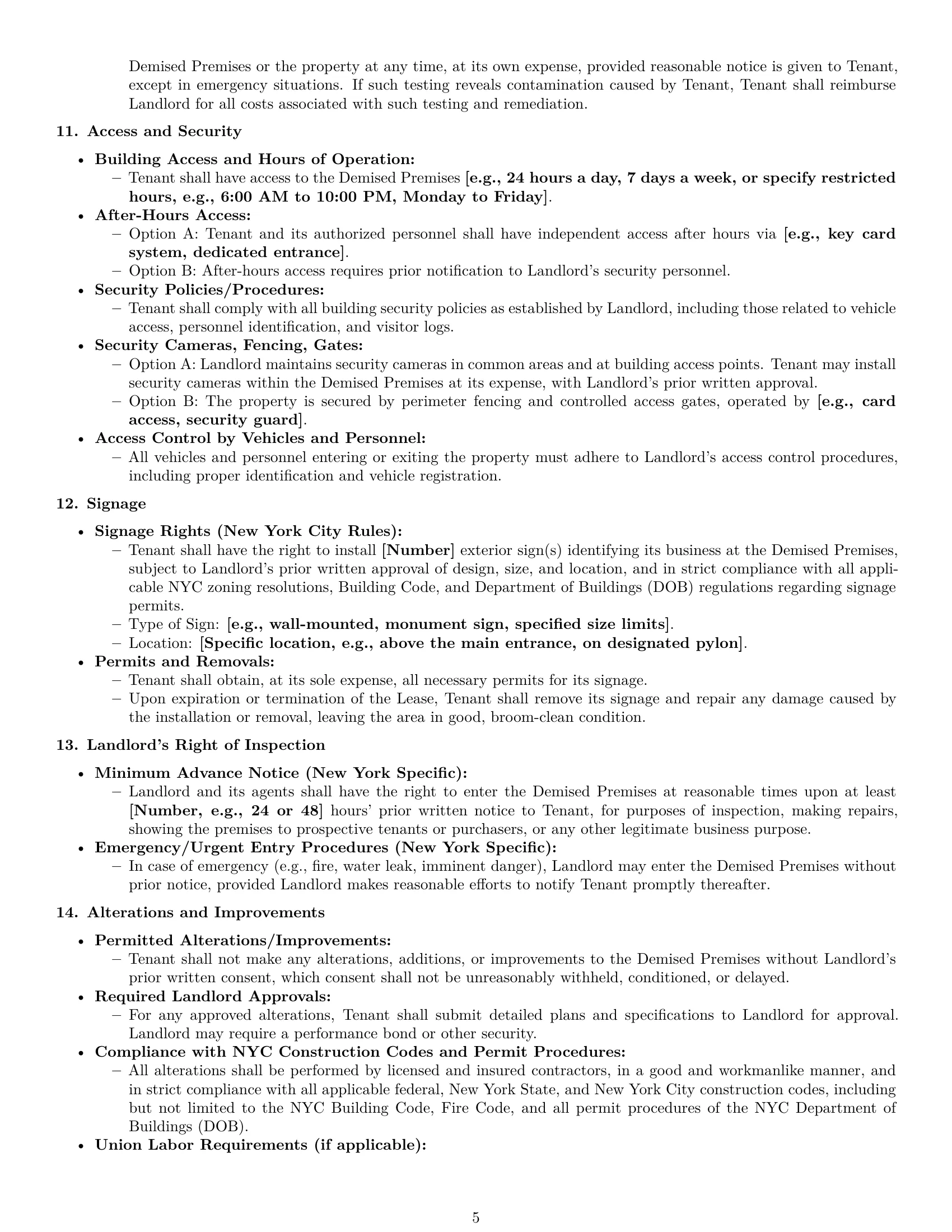 Preview page 5 of Pro New York warehouse lease agreement template