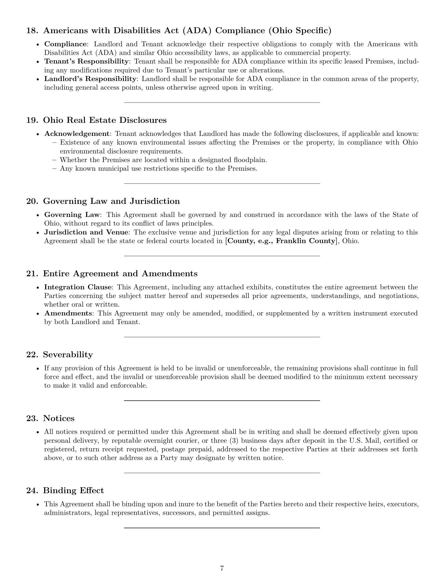 Preview page 7 of Pro Ohio warehouse lease agreement template