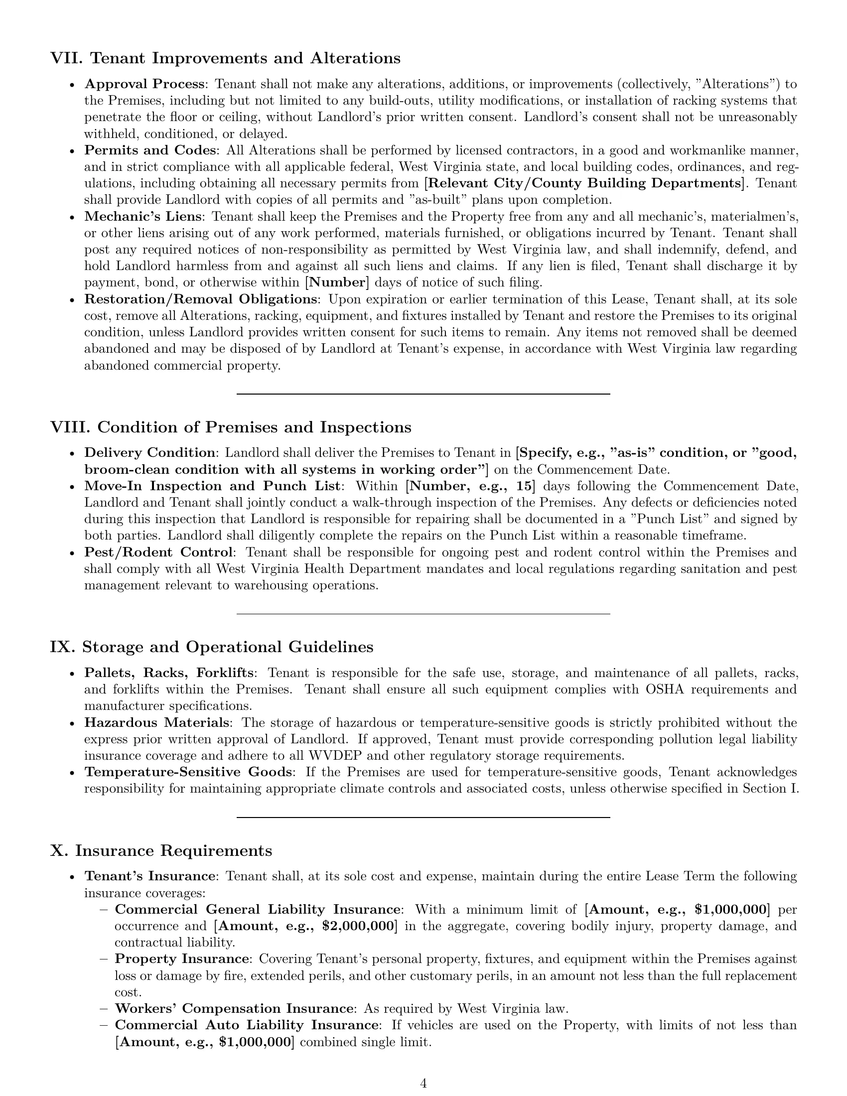 Preview page 4 of Pro West Virginia warehouse lease agreement template