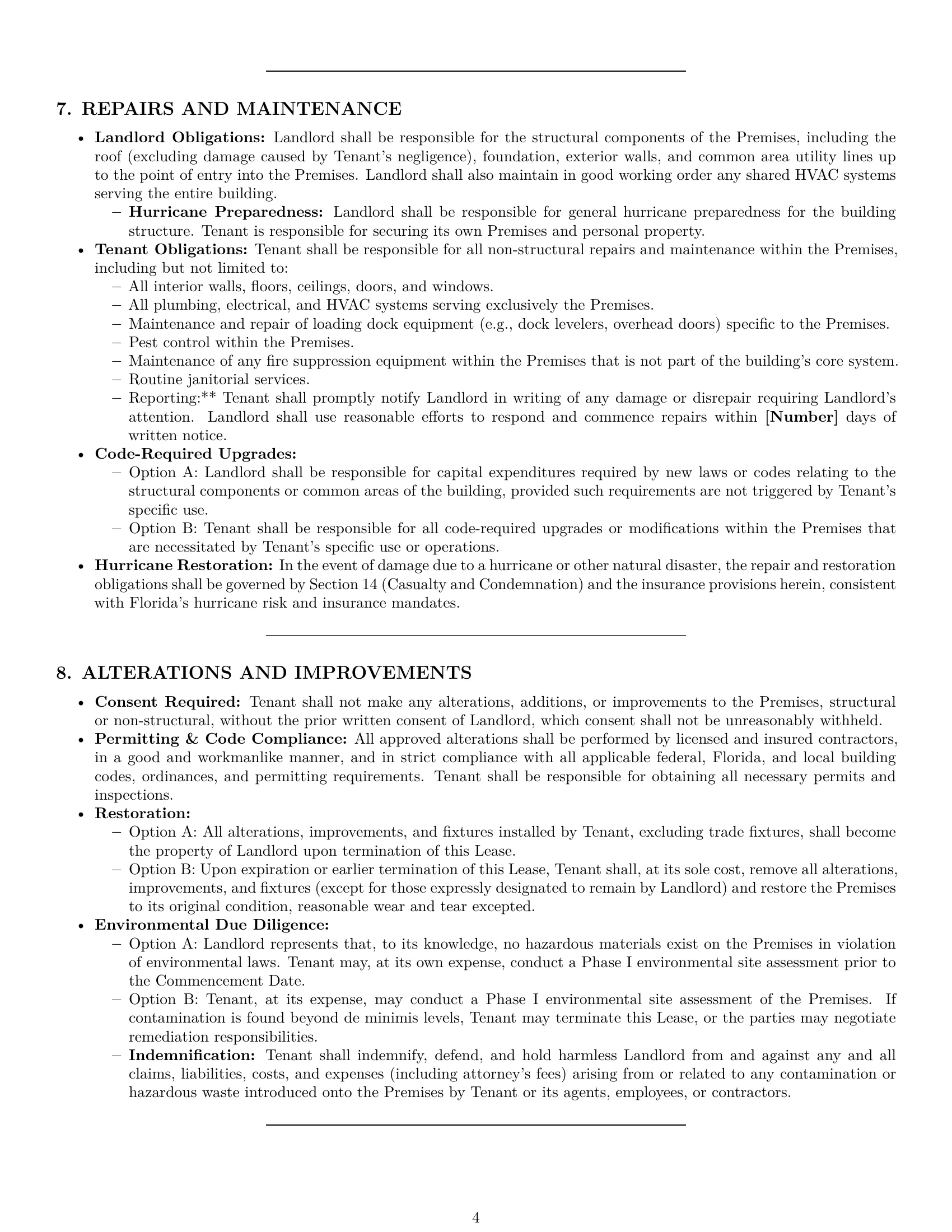 Preview page 4 of Pro Florida warehouse lease agreement template