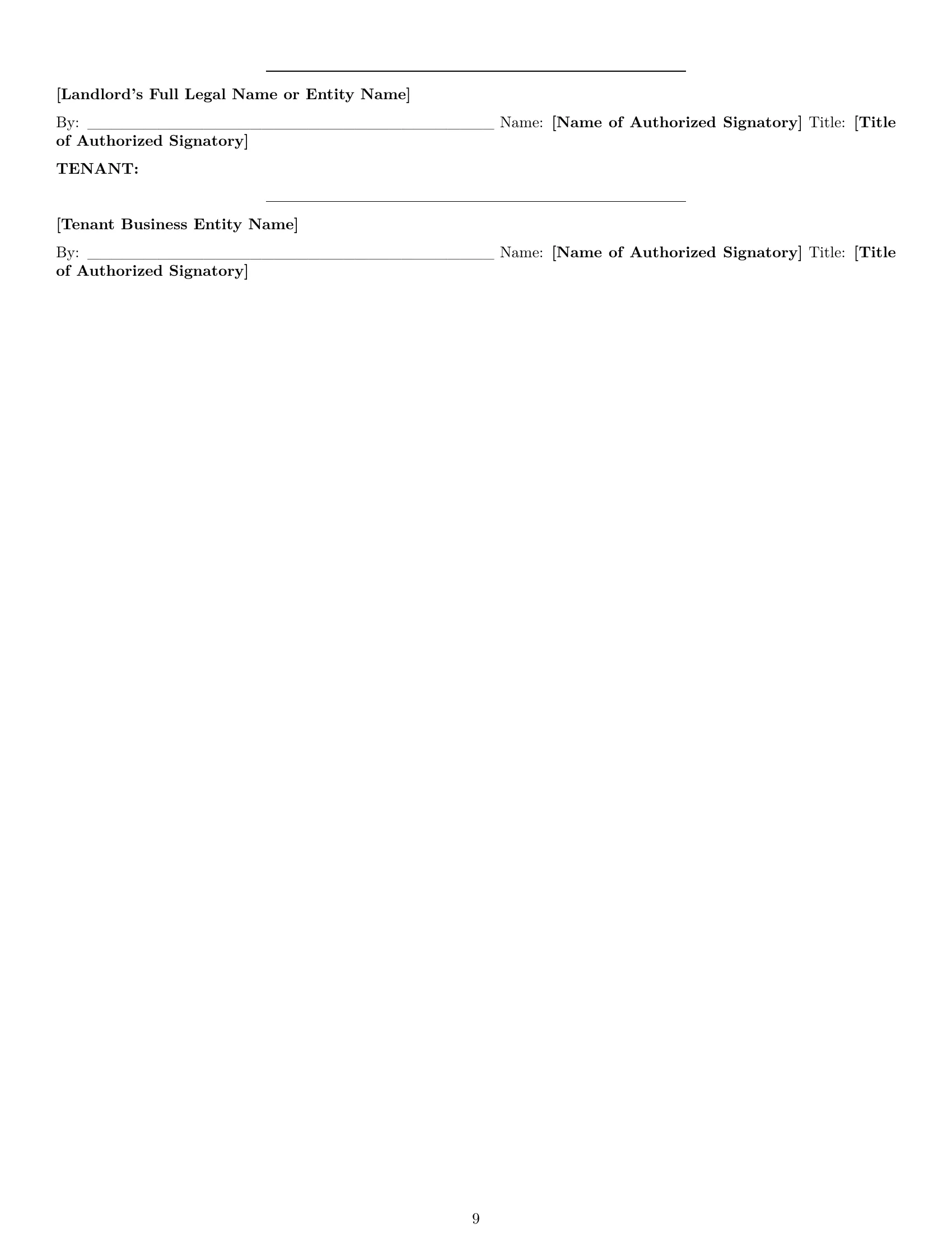 Preview page 9 of Pro Connecticut restaurant lease agreement template
