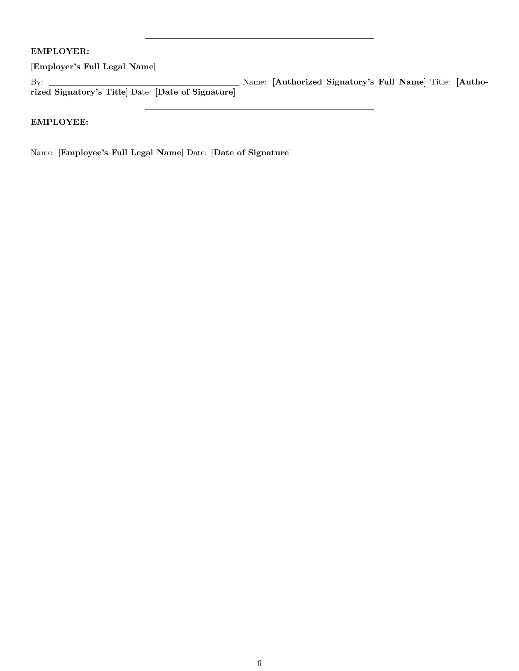 Preview page 6 of Pro Illinois customer service representative employment contract template