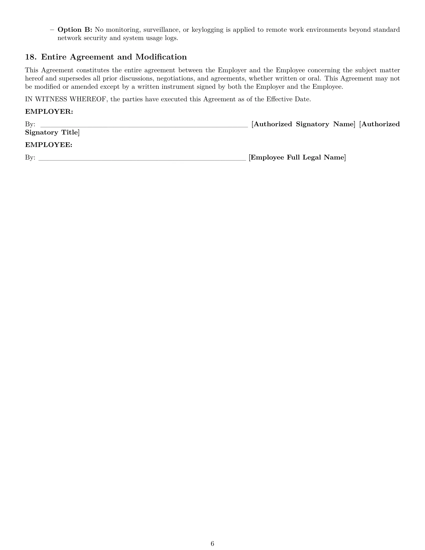 Preview page 6 of Pro Louisiana customer service representative employment contract template