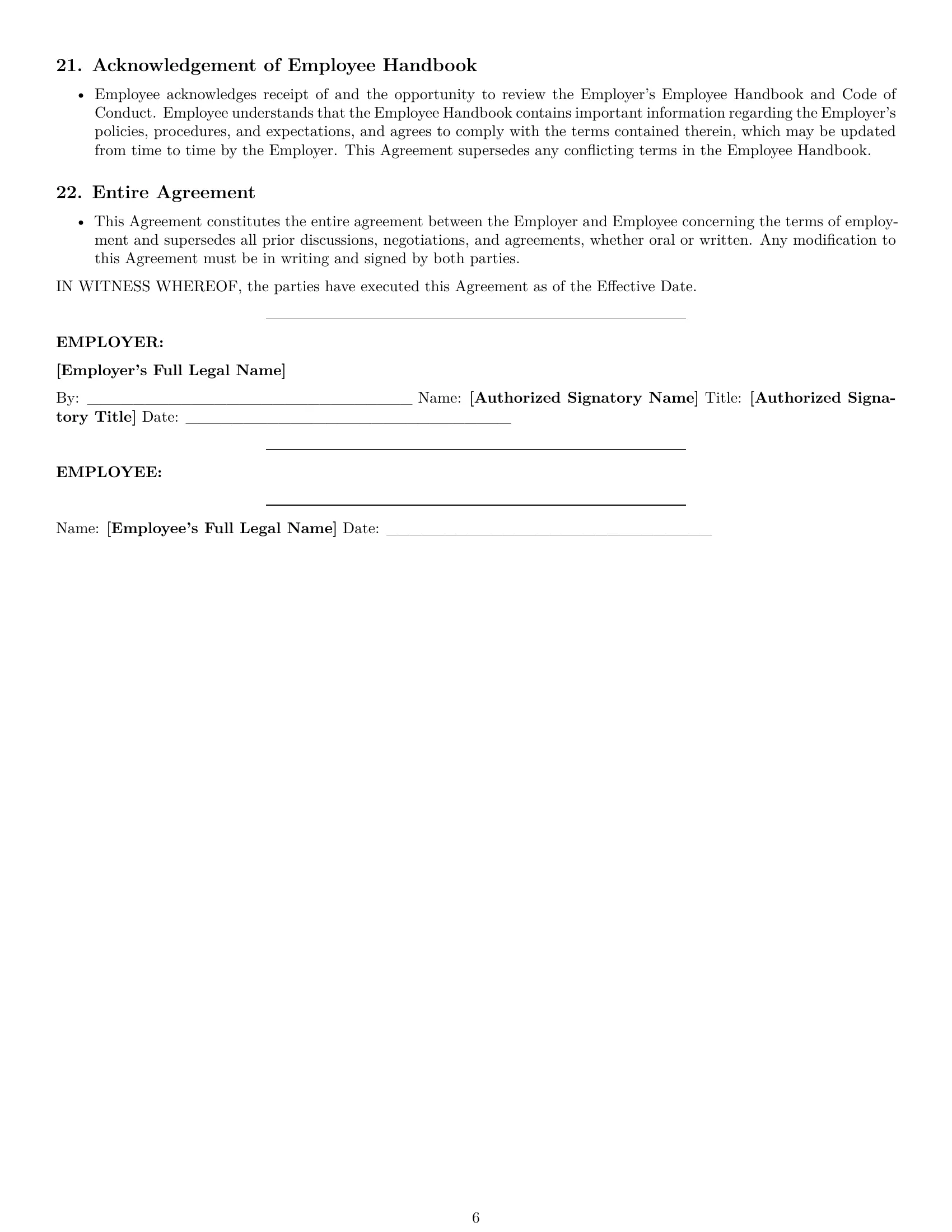 Preview page 6 of Pro South Carolina customer service representative employment contract template