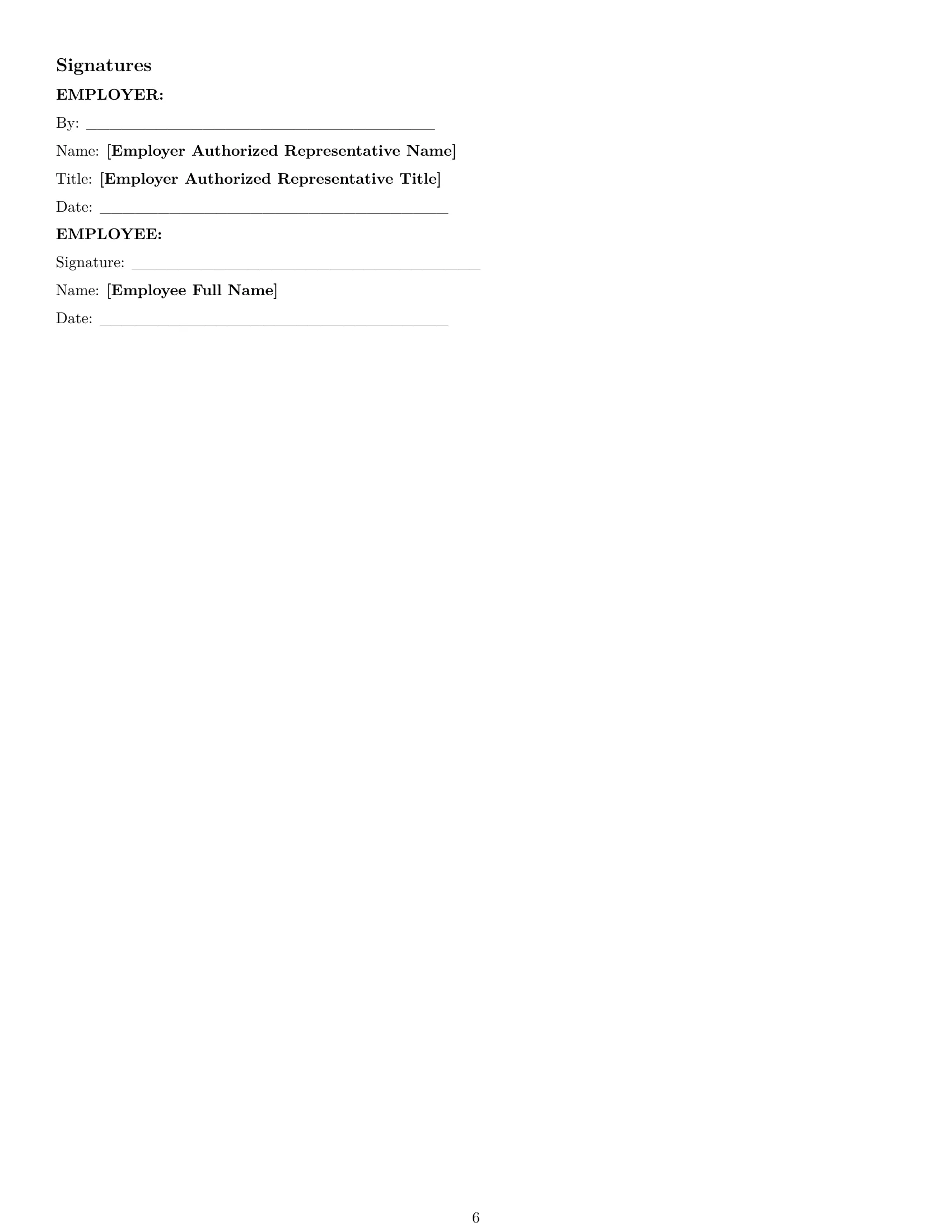 Preview page 6 of Pro Virginia call center representative employment contract template