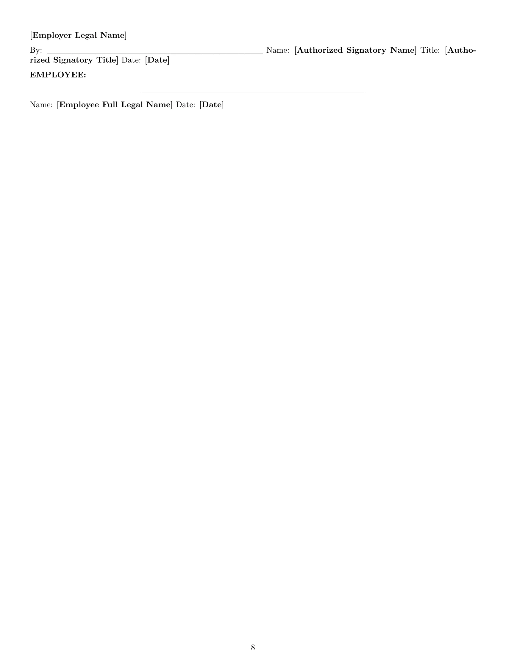 Preview page 8 of Pro Washington call center representative employment contract template