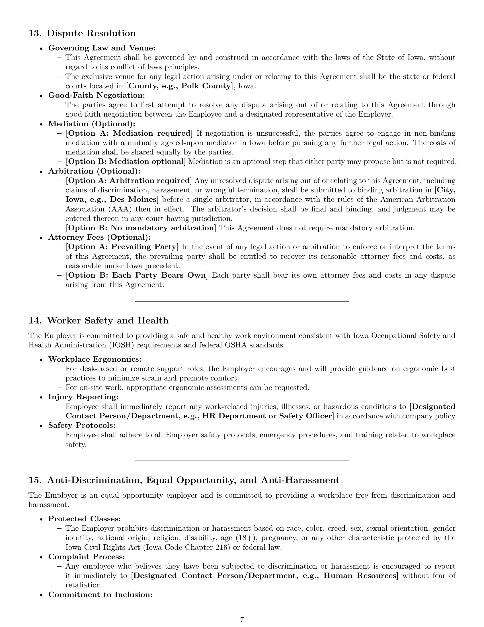 Preview page 7 of Pro Iowa technical support engineer employment contract template