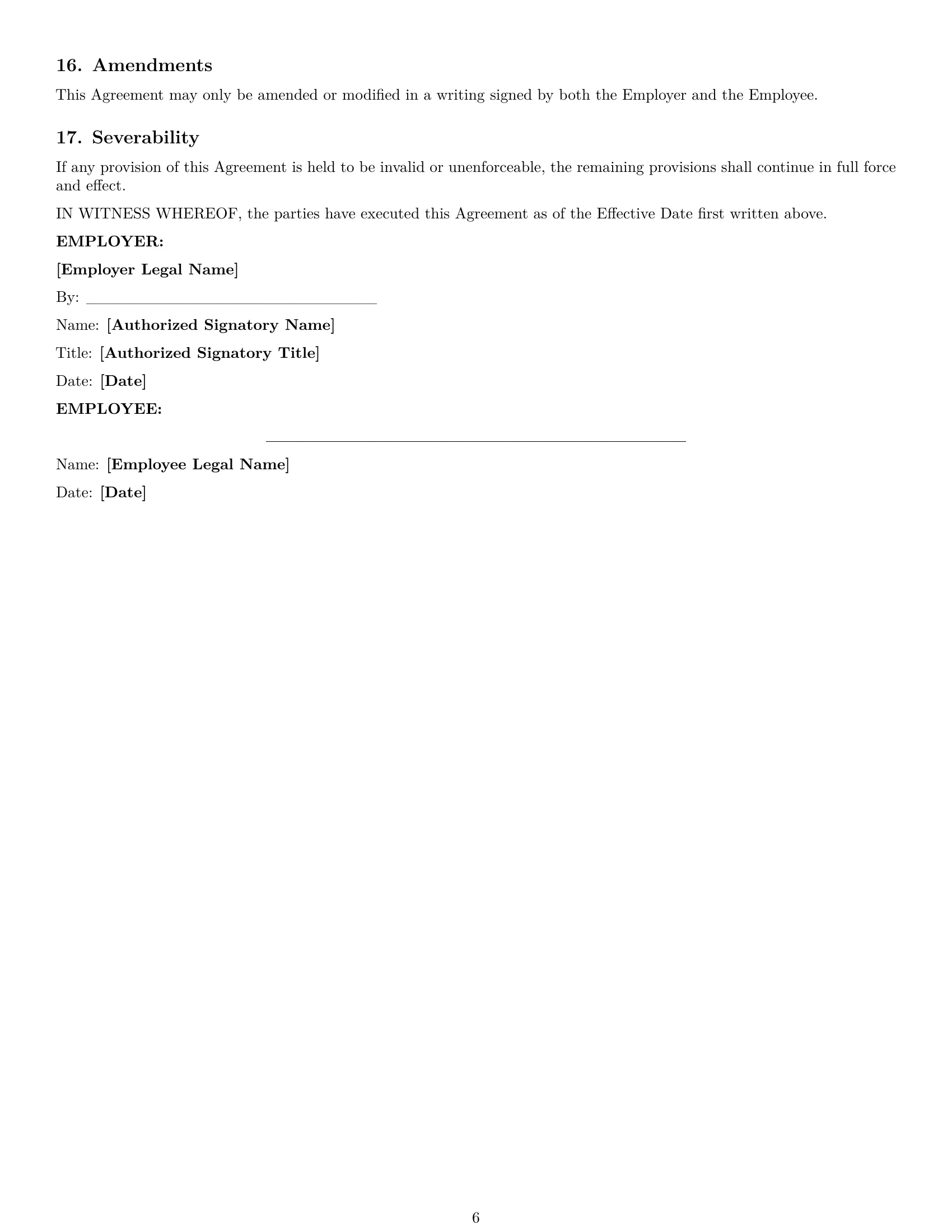 Preview page 6 of Pro Louisiana technical support engineer employment contract template