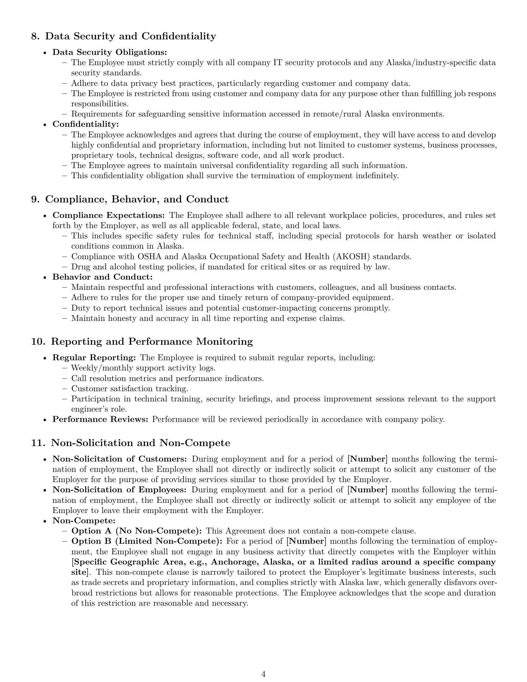 Preview page 4 of Pro Alaska technical support engineer employment contract template