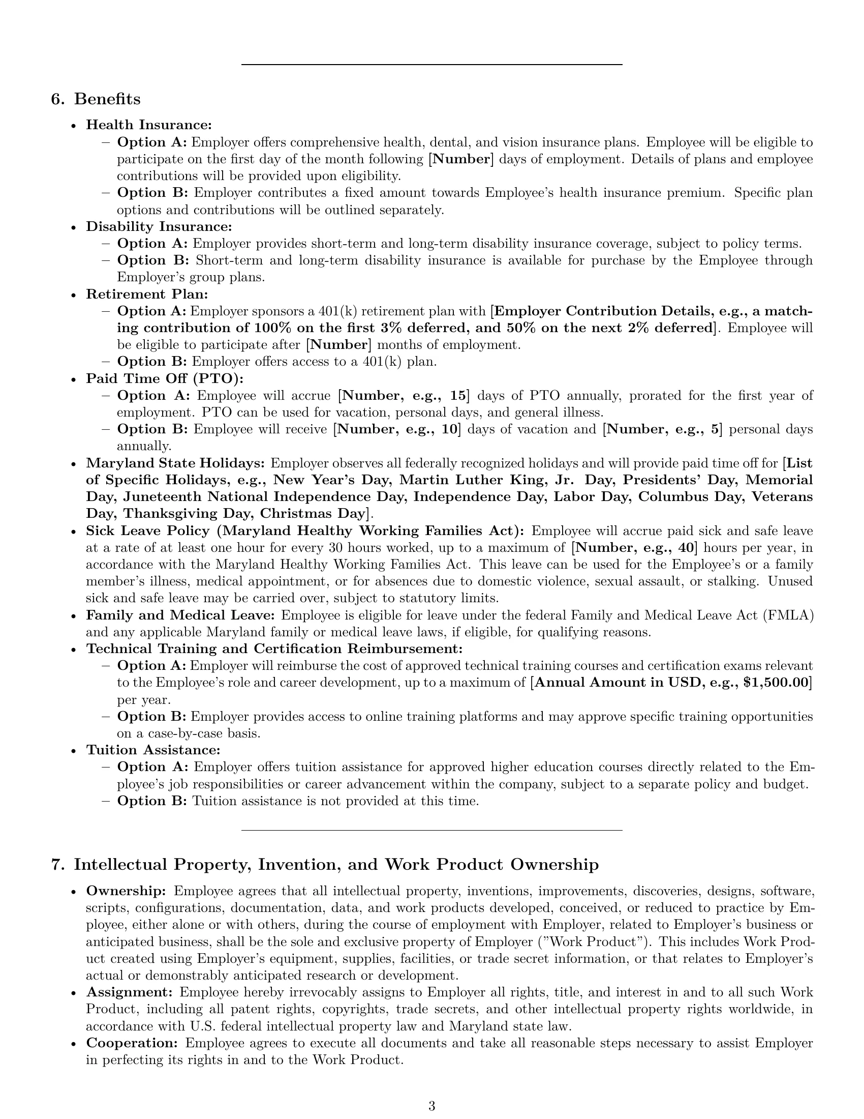 Preview page 3 of Pro Maryland technical support engineer employment contract template
