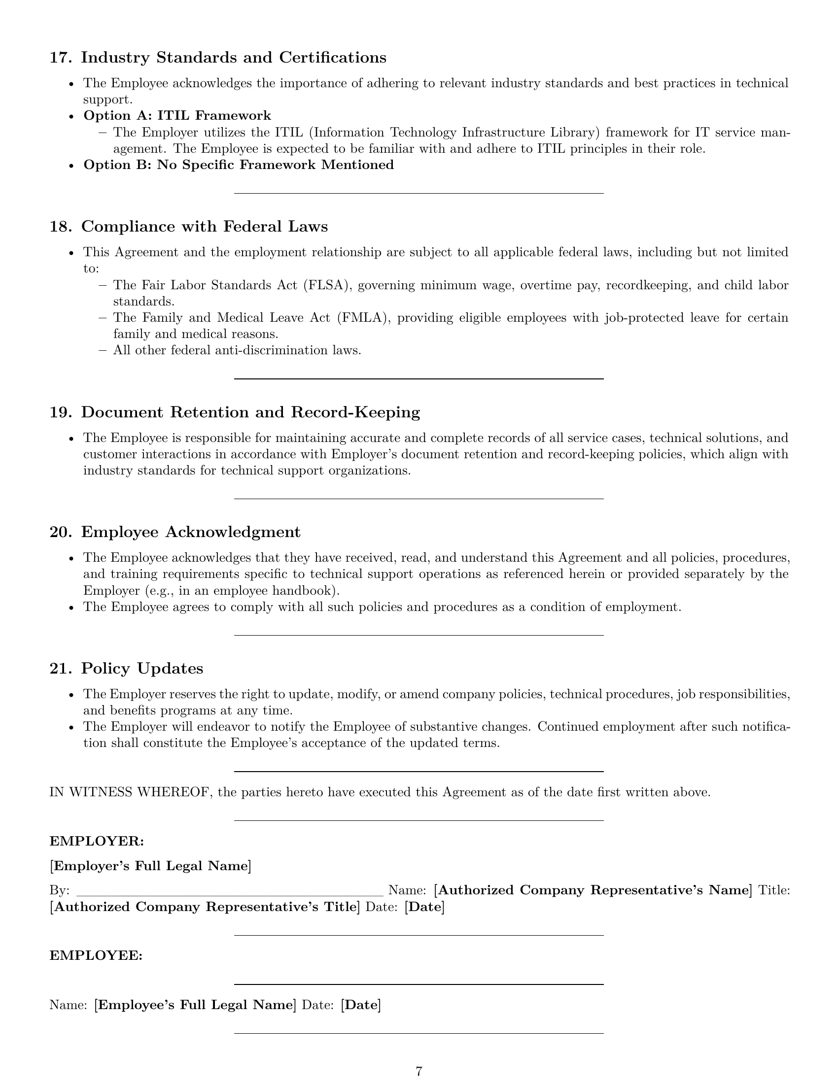 Preview page 7 of Pro Missouri technical support engineer employment contract template