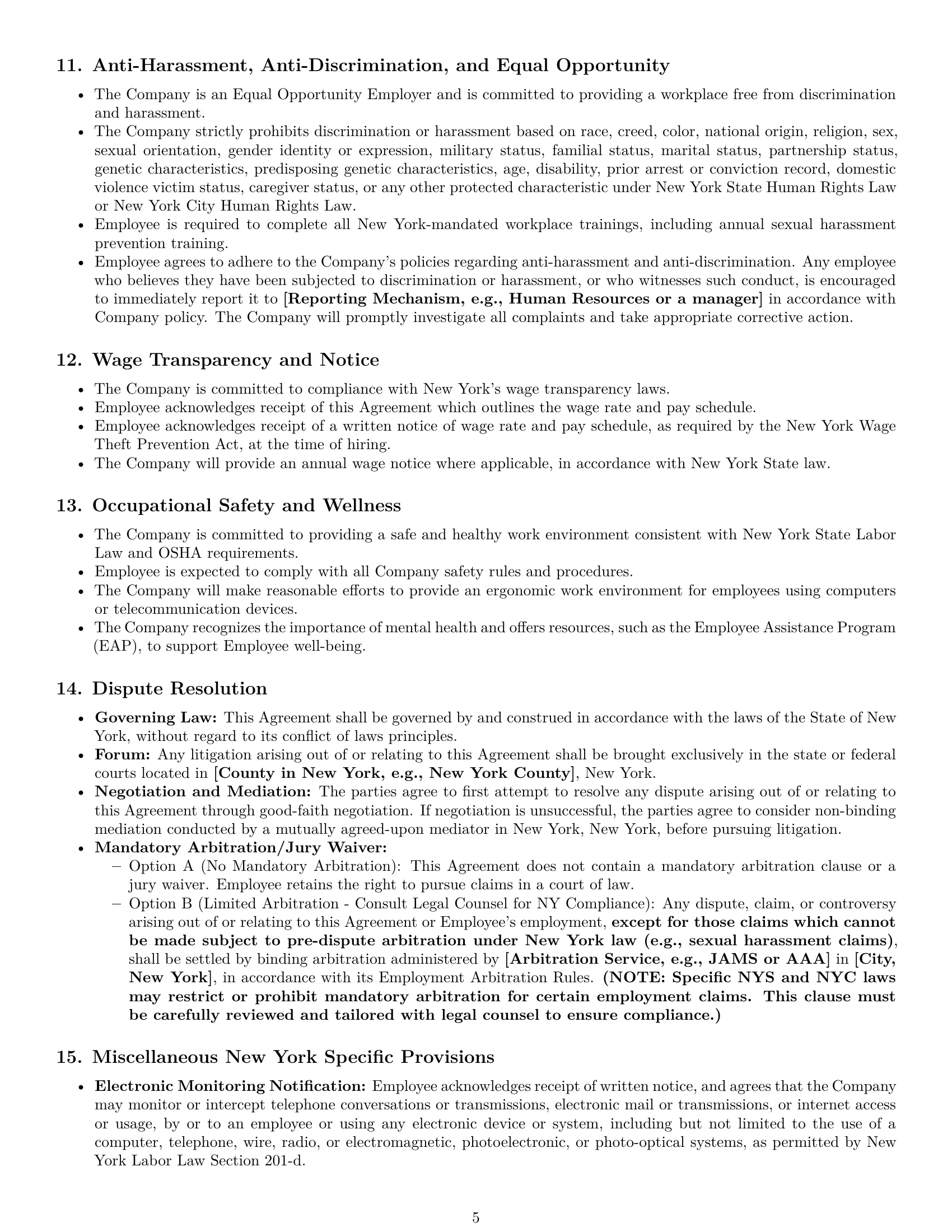 Preview page 5 of Pro New York technical support engineer employment contract template